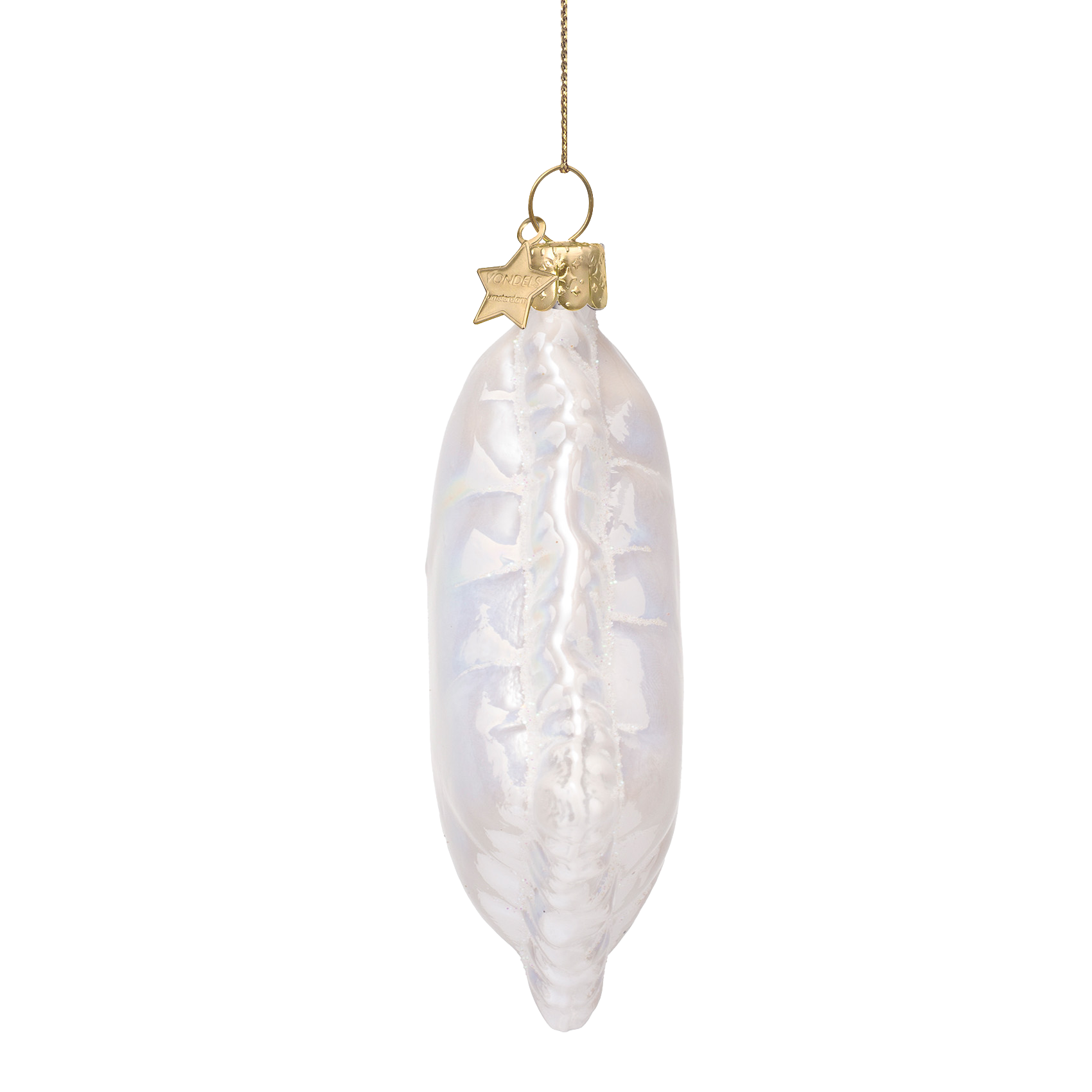 Kerst Ornament Kussen Wit - Vondels
