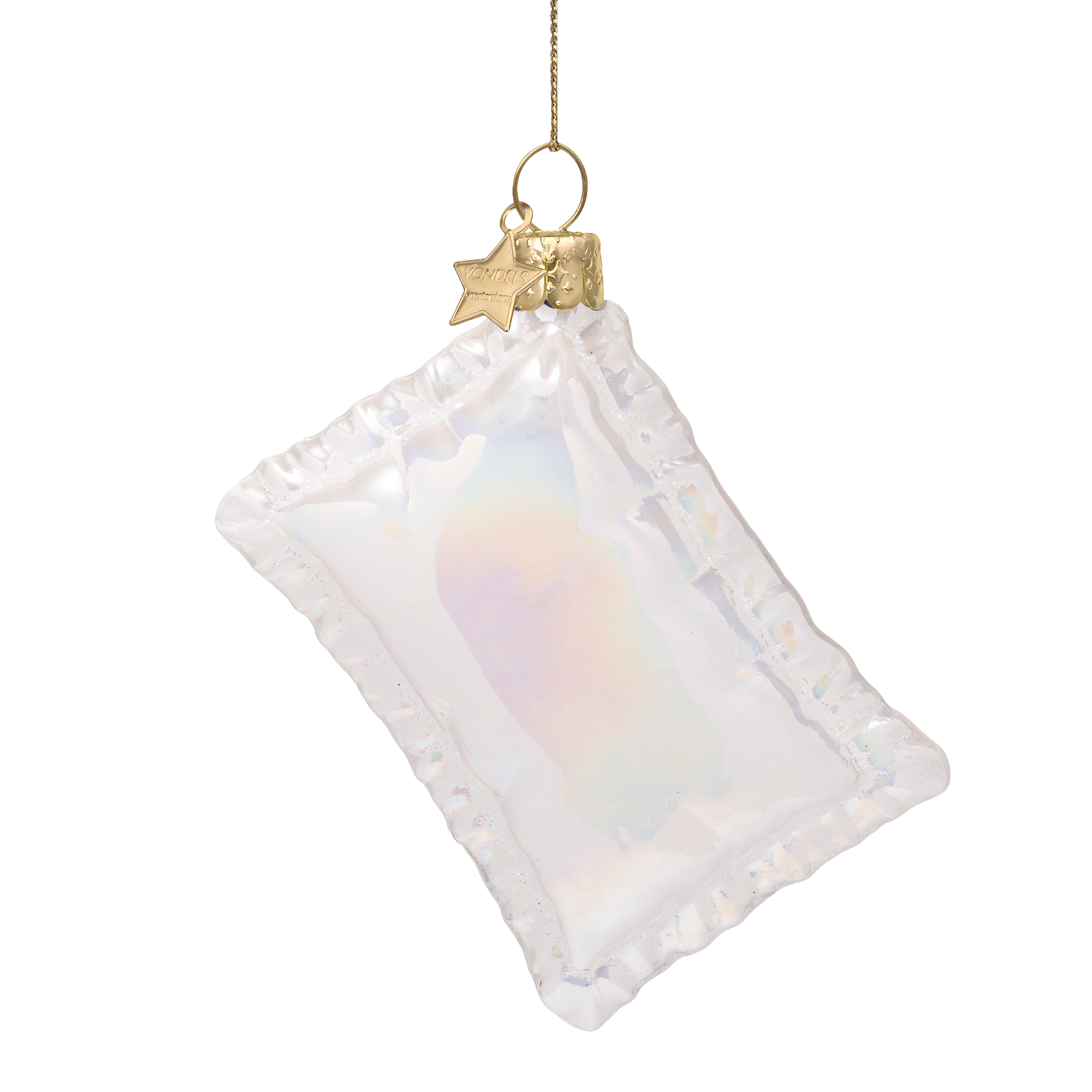 Kerst Ornament Kussen Wit - Vondels