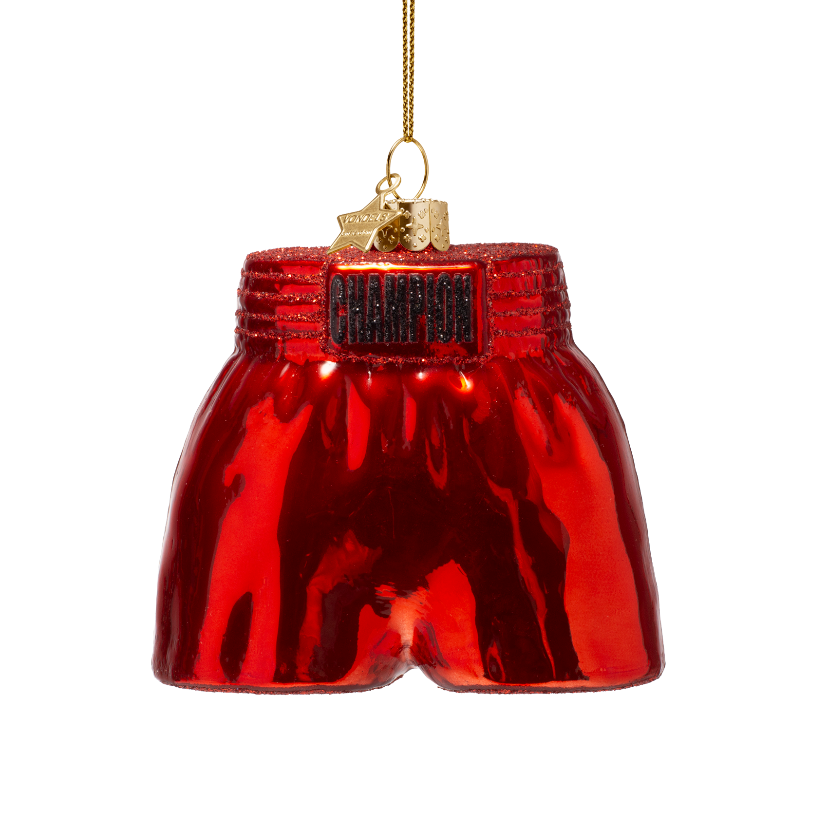 Kerst Ornament Boksbroek Rood - Vondels