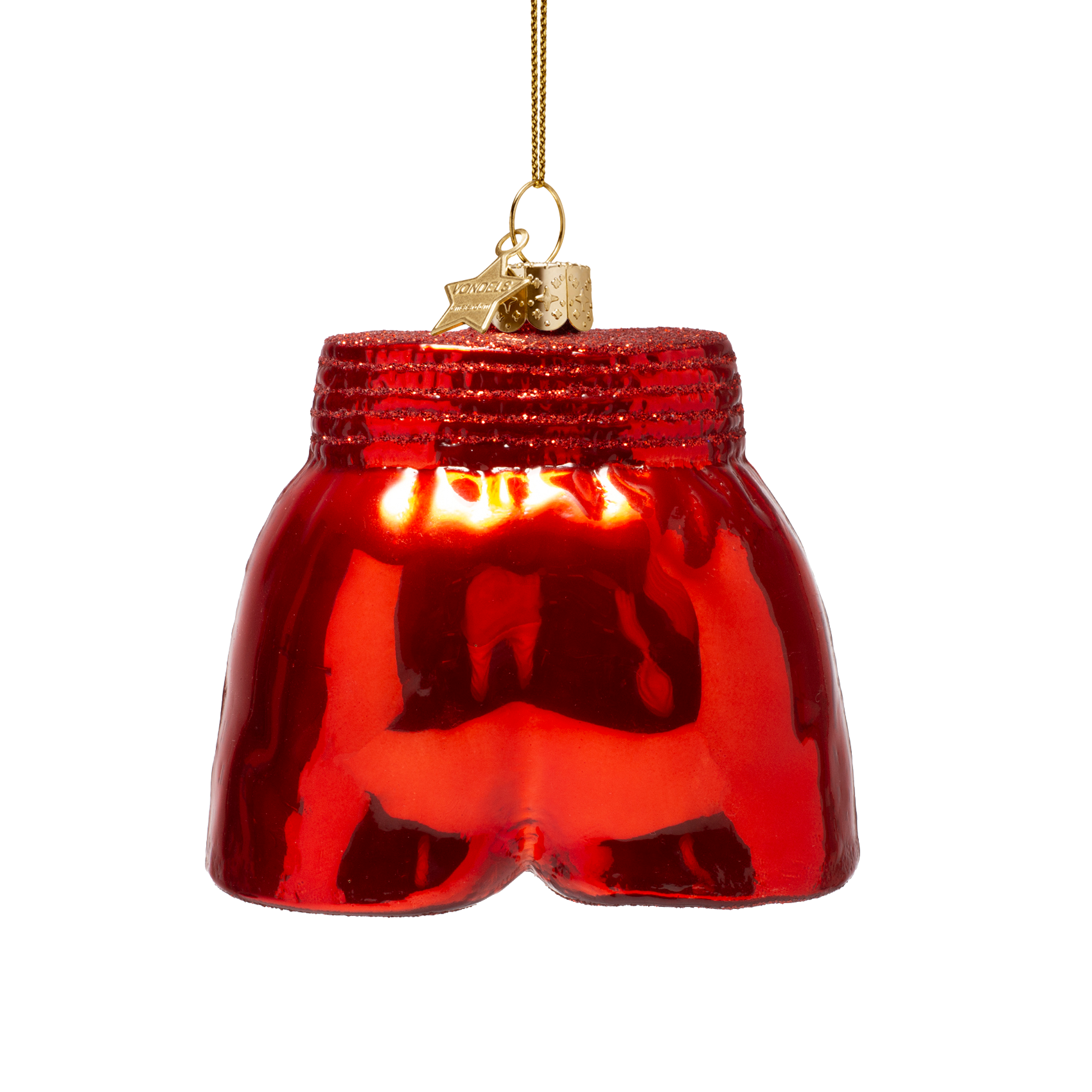 Kerst Ornament Boksbroek Rood - Vondels