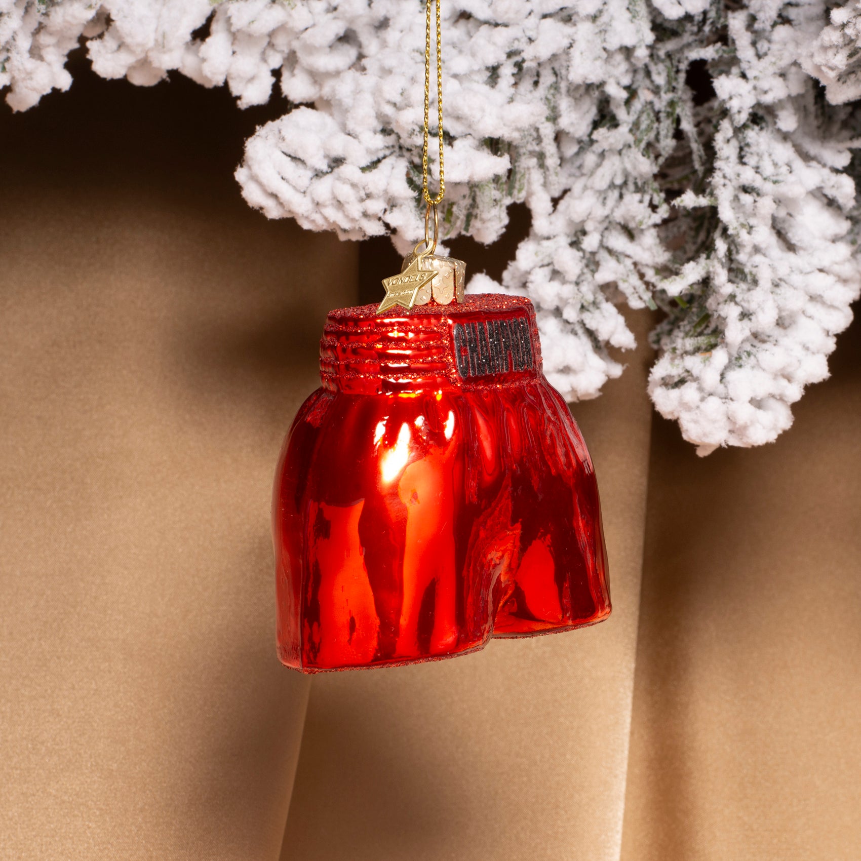 Kerst Ornament Boksbroek Rood - Vondels