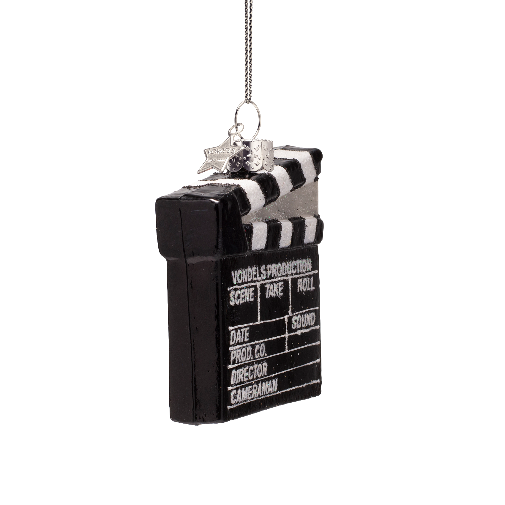 Kerst Ornament Clapperboard Zwart - Vondels