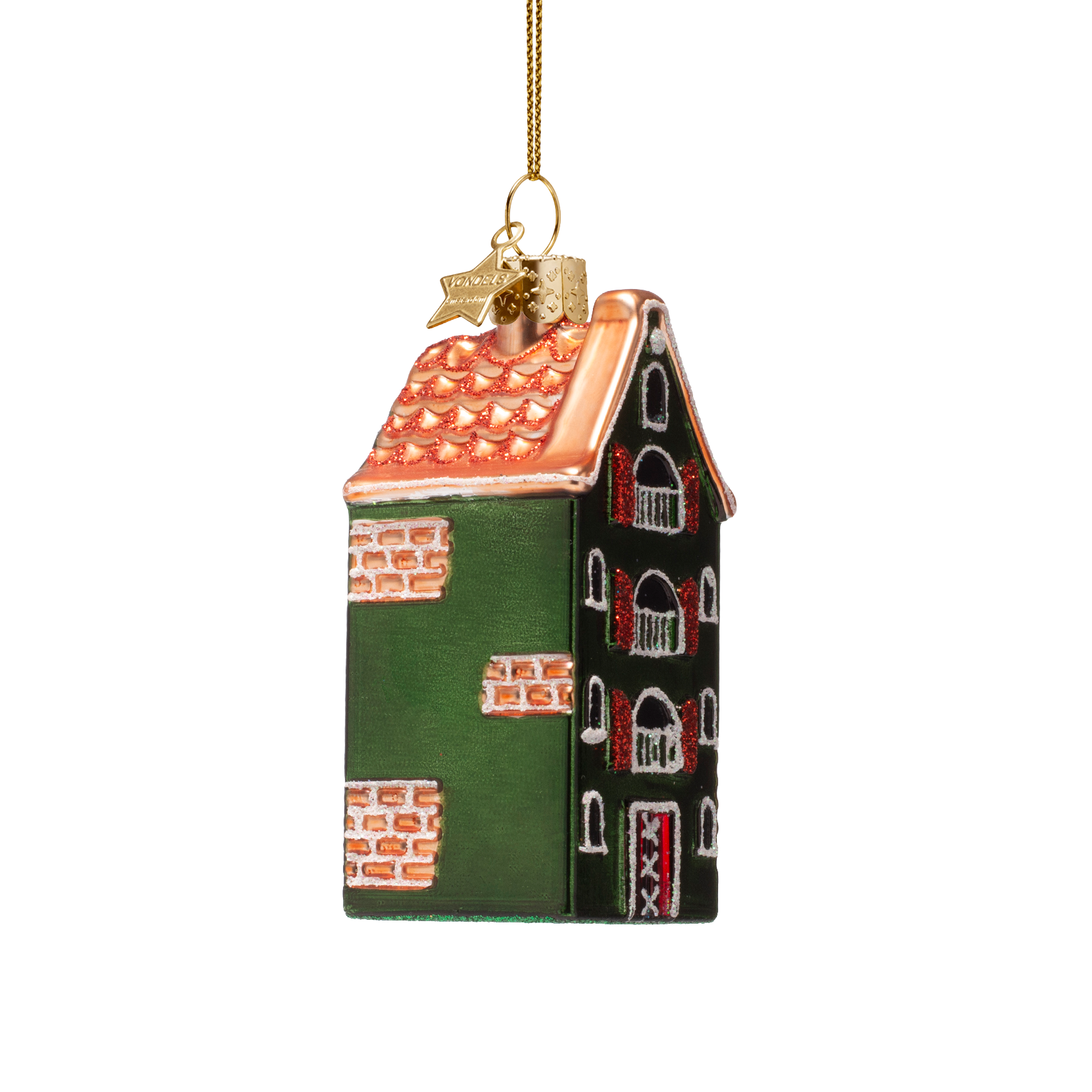 Christmas Ornament Canal House Green - Vondels