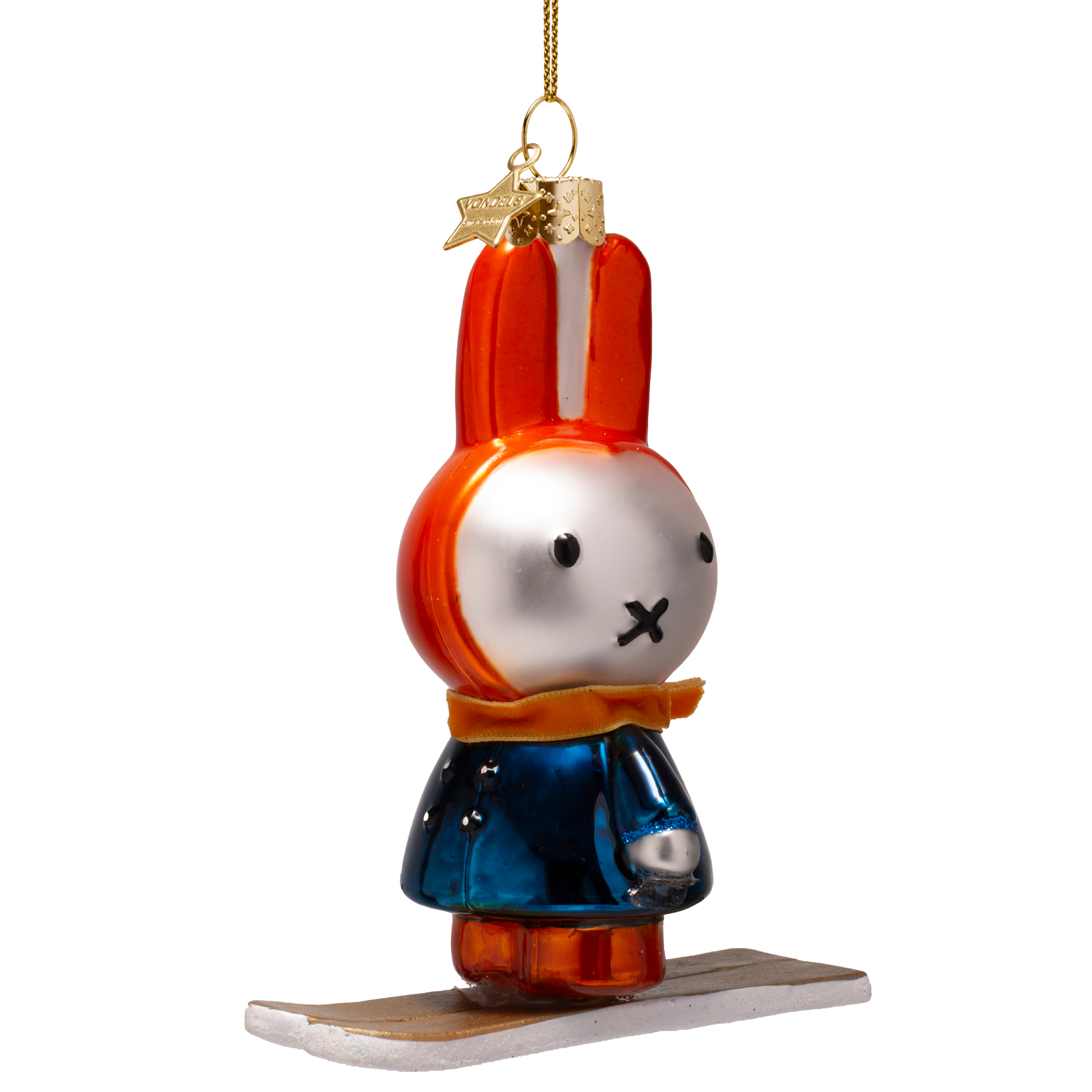 Kerst Ornament Nijntje op Ski's - Vondels