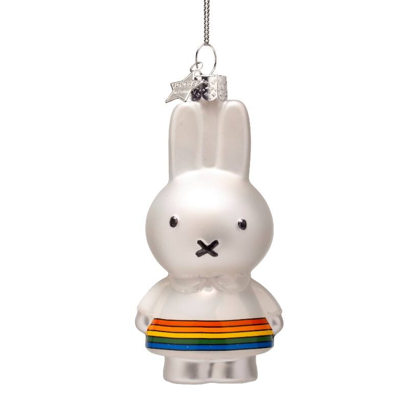 Kerst Ornament Nijntje Met Regenboogjurk – Vondels