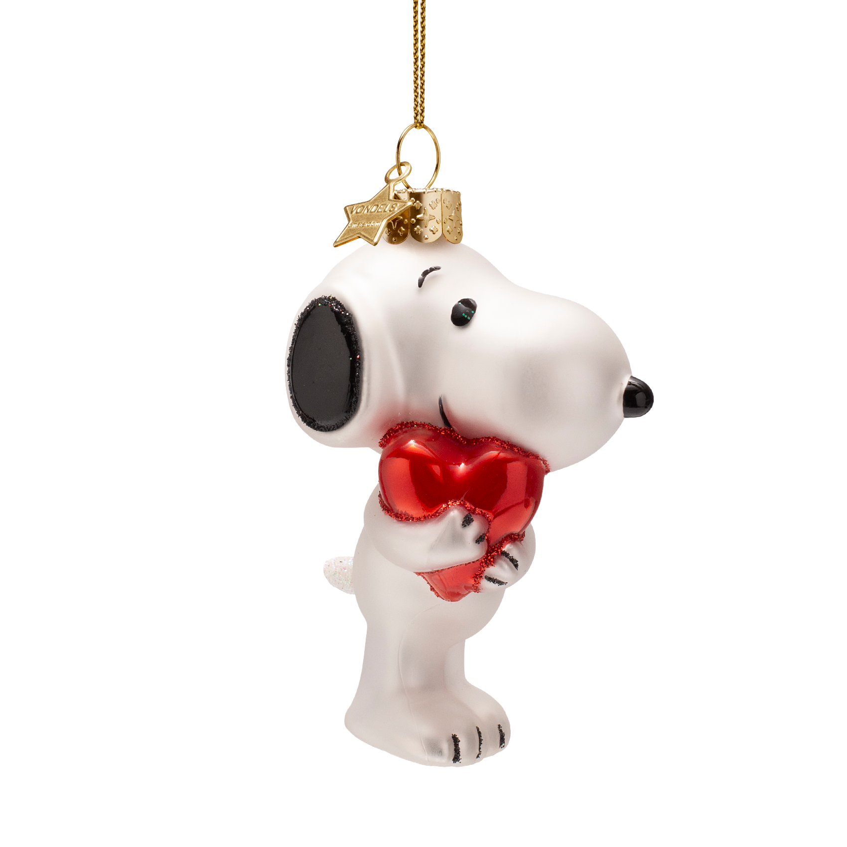 Christmas Ornament Snoopy with Heart - Vondels