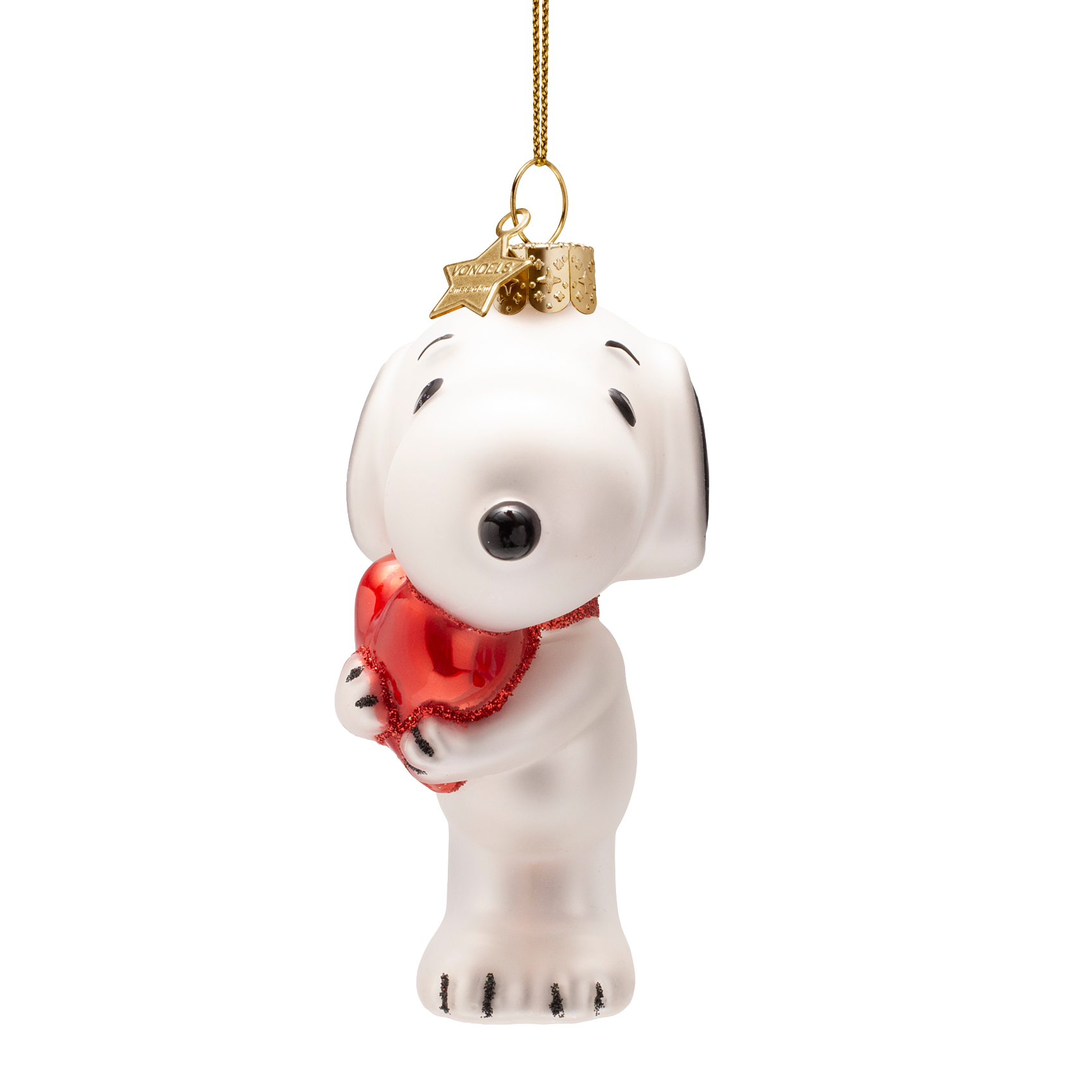 Christmas Ornament Snoopy with Heart - Vondels