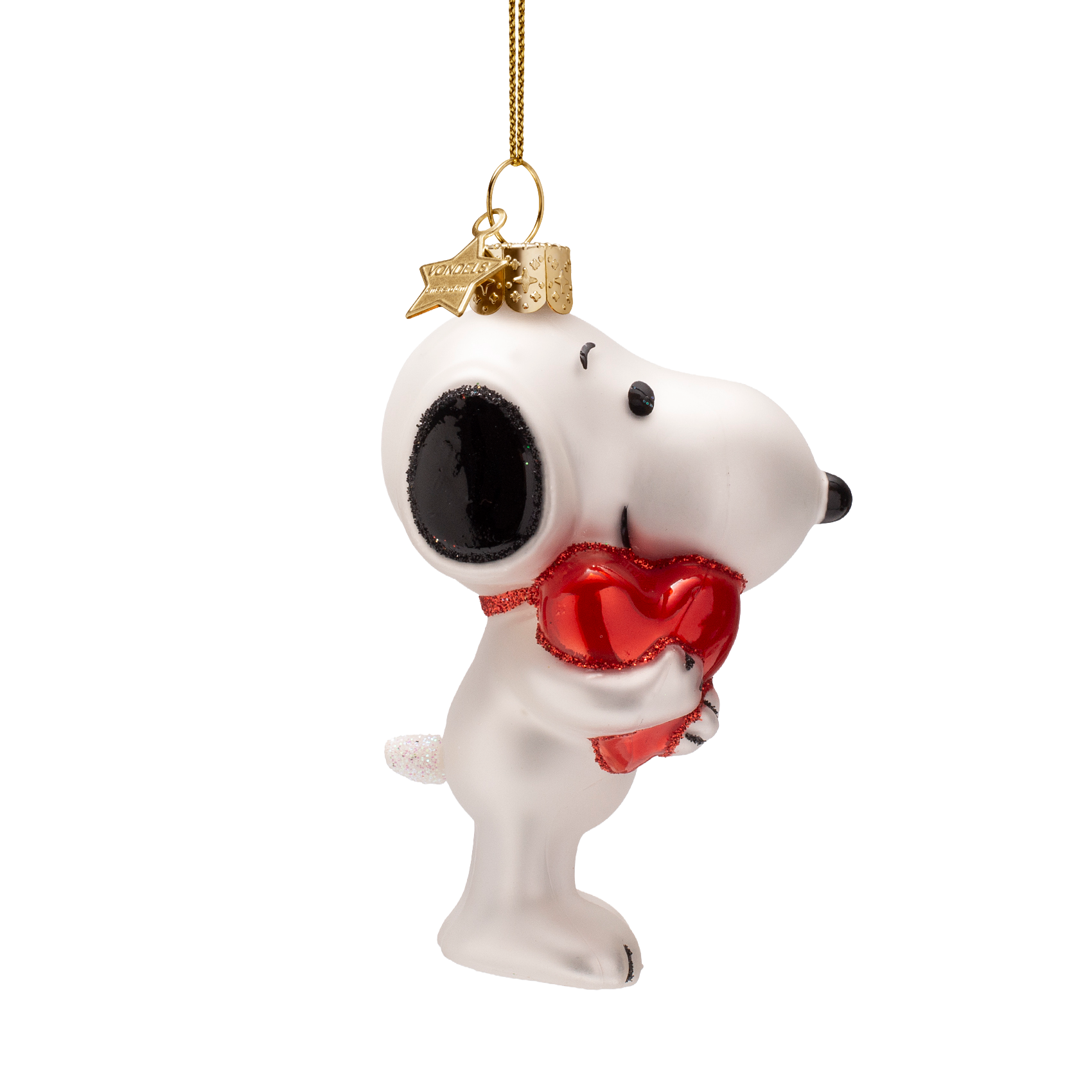 Christmas Ornament Snoopy with Heart - Vondels