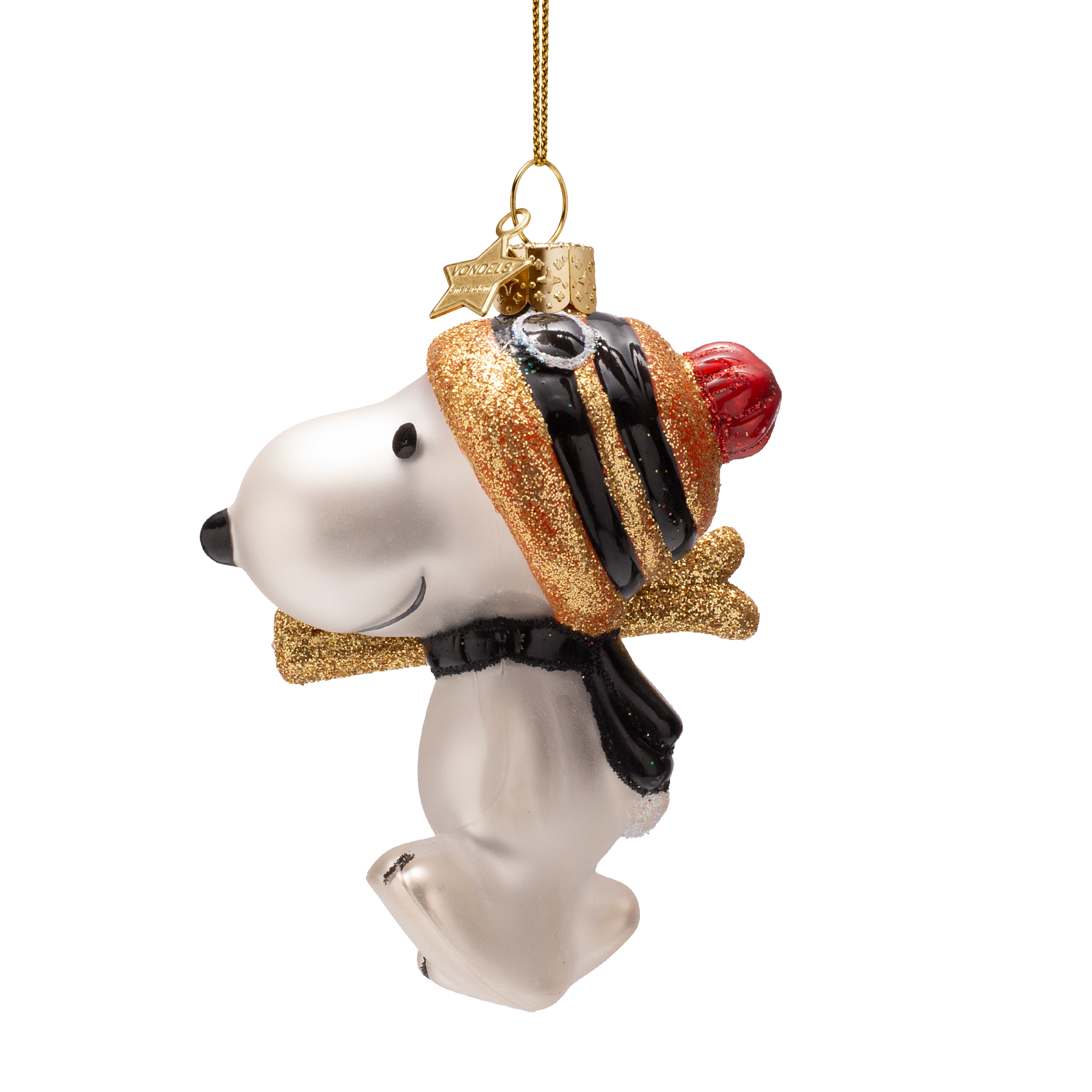 Christmas Ornament Snoopy with Skis - Vondels