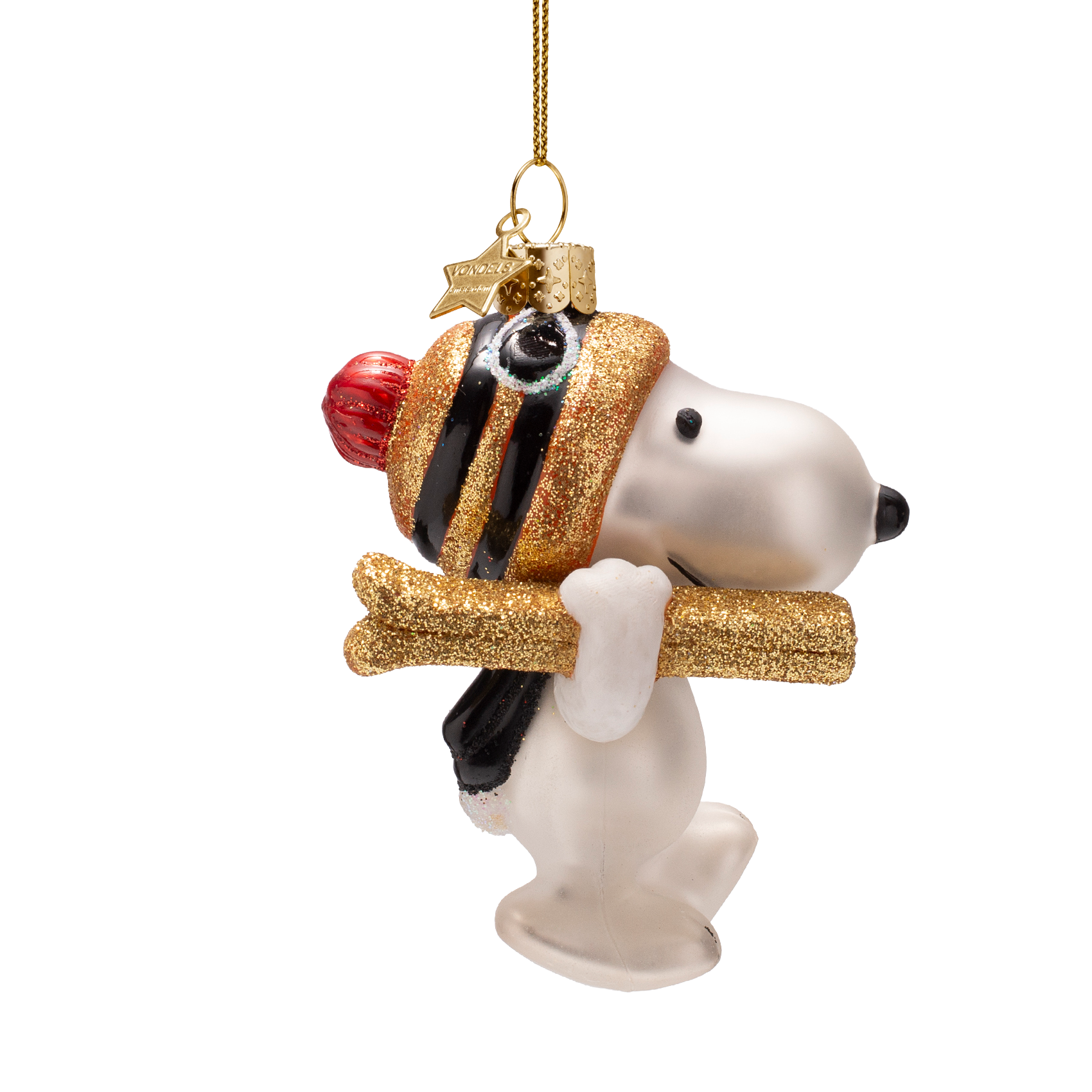 Christmas Ornament Snoopy with Skis - Vondels