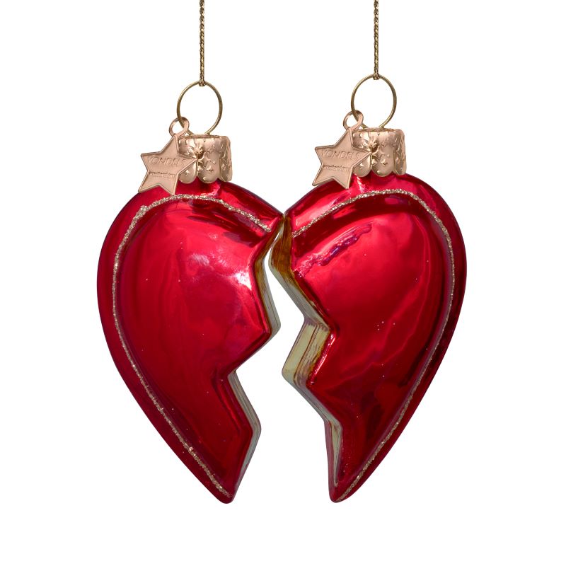 Kerst Ornament Set Best Friends Hart – Vondels