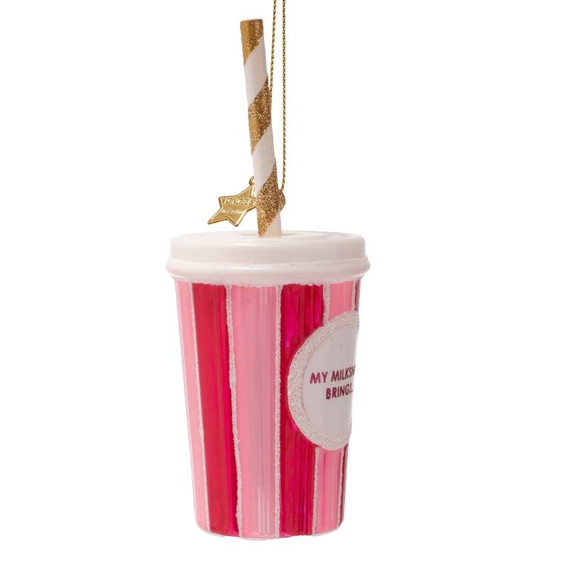 Kerst Ornament Roze Milkshake – Vondels