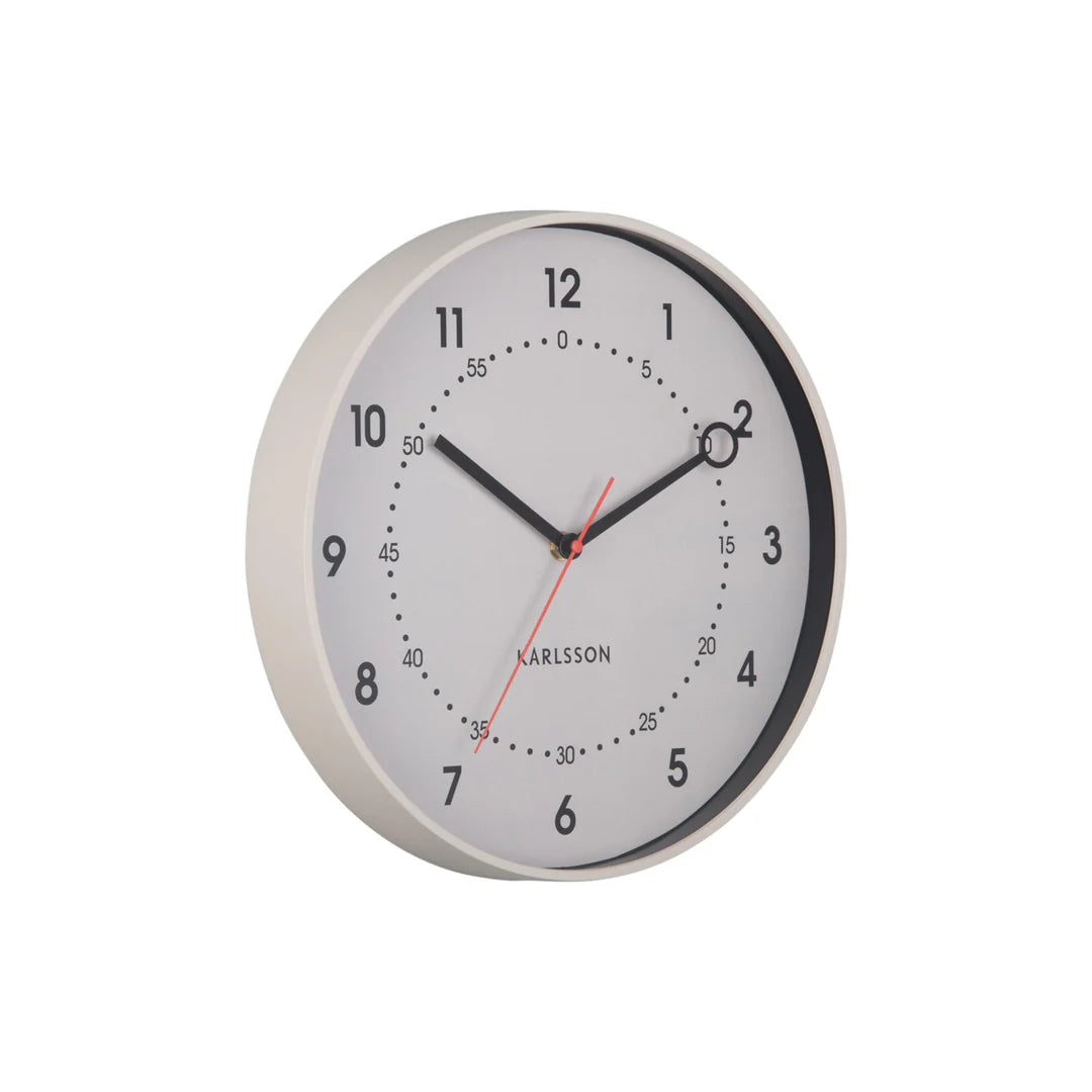 Wandklok Fresco Warm Grey - Karlsson