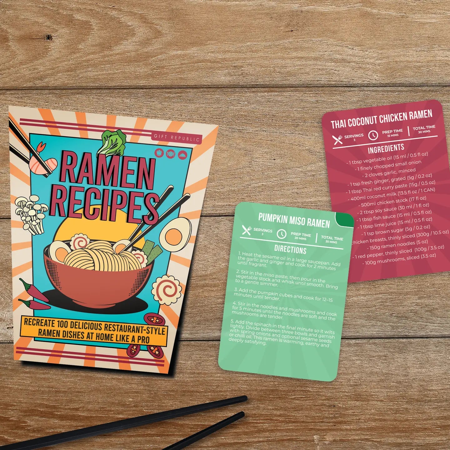 100 Ramen Recipes Cards - Gift Republic