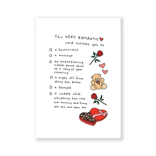 Card Romantic Tick Box - Eat Mielies