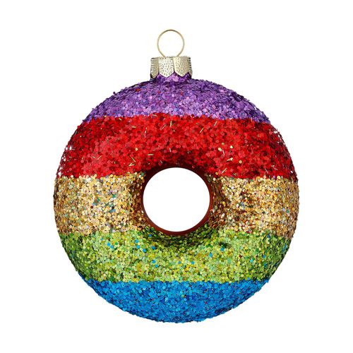 Kerst Ornament Regenboog Donut