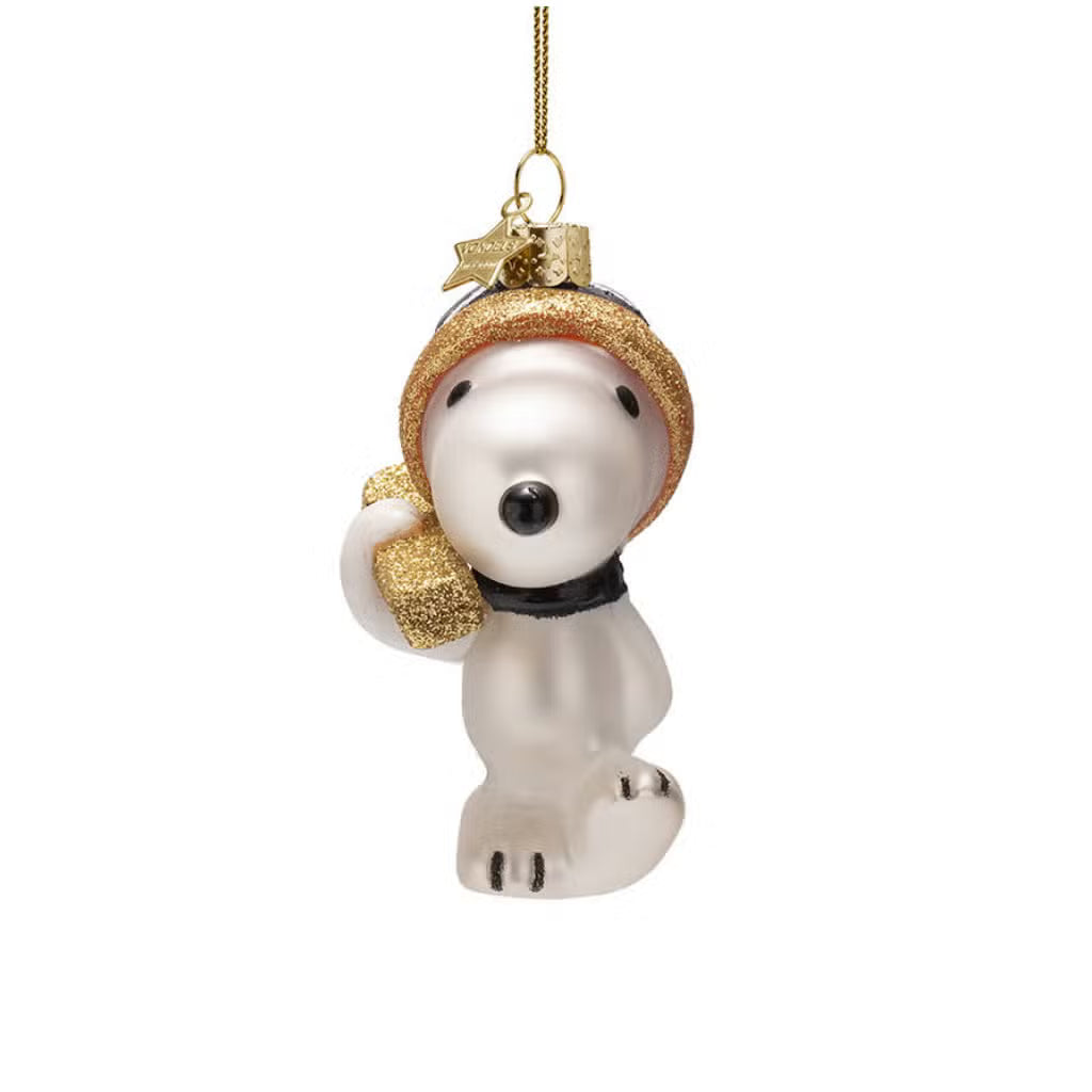 Kerst Ornament Snoopy met Ski's - Vondels