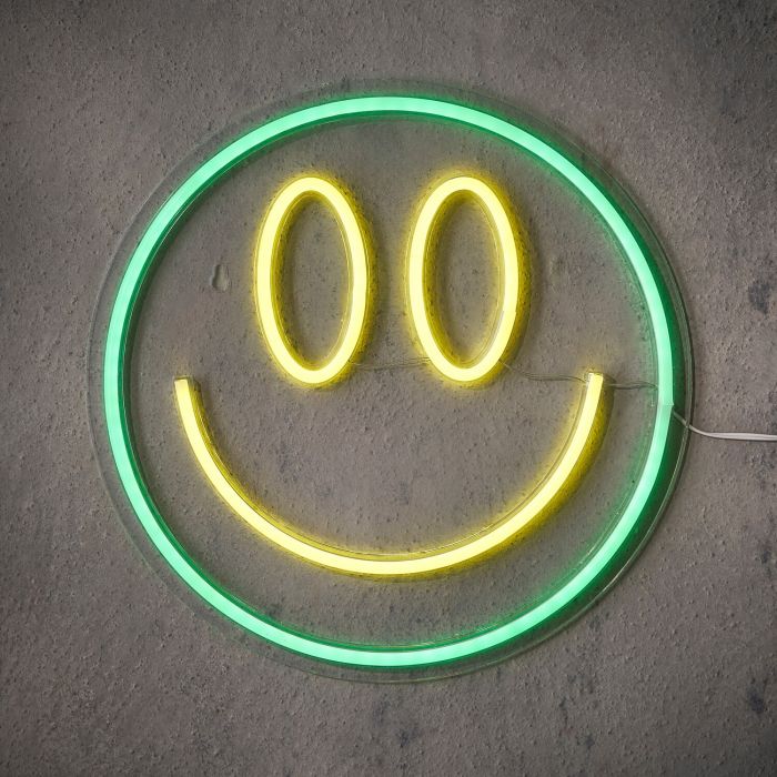 Wall lamp Neon Smiley Green Yellow