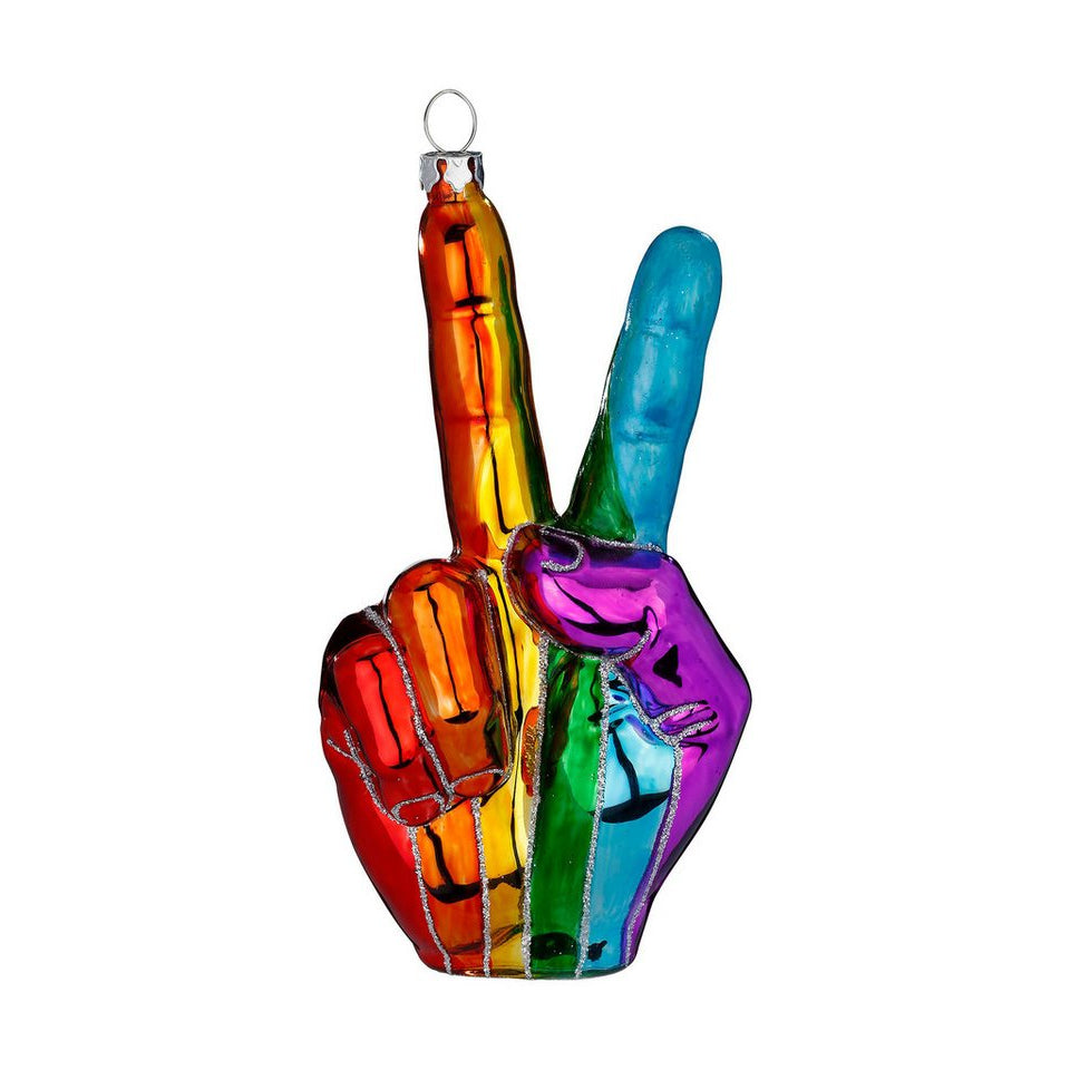 Kerst Ornament Regenboog Peace