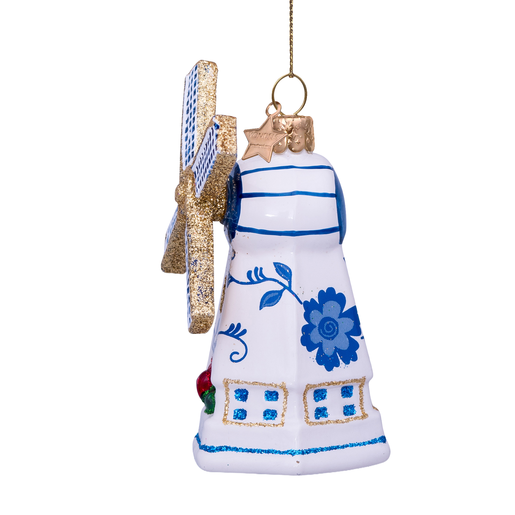 Christmas Ornament Delft Blue Windmill - Vondels