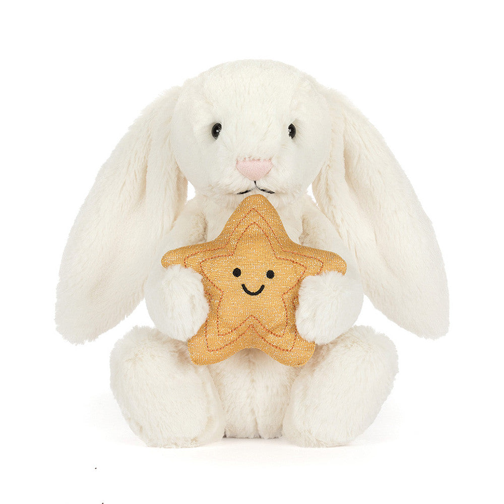 Knuffel Bashful Cream Bunny met Ster - Jellycat