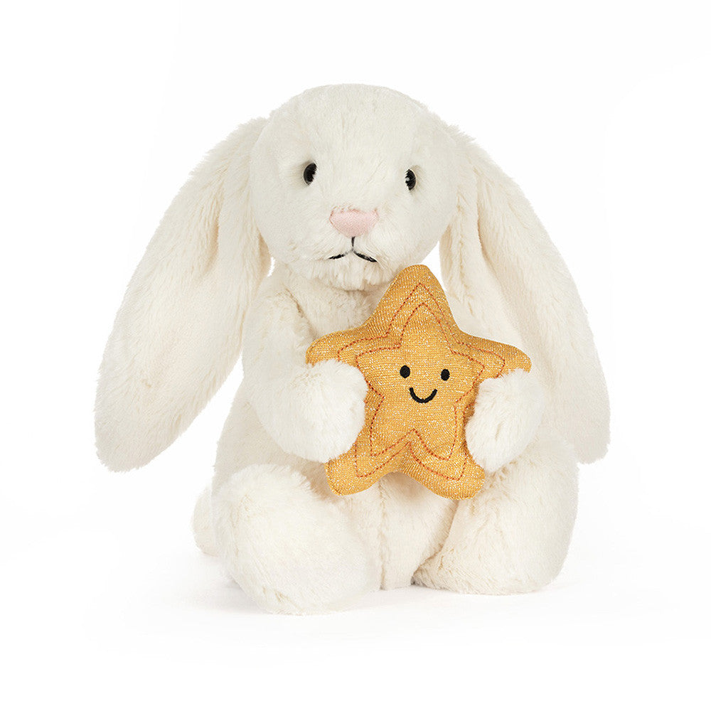 Knuffel Bashful Cream Bunny met Ster - Jellycat