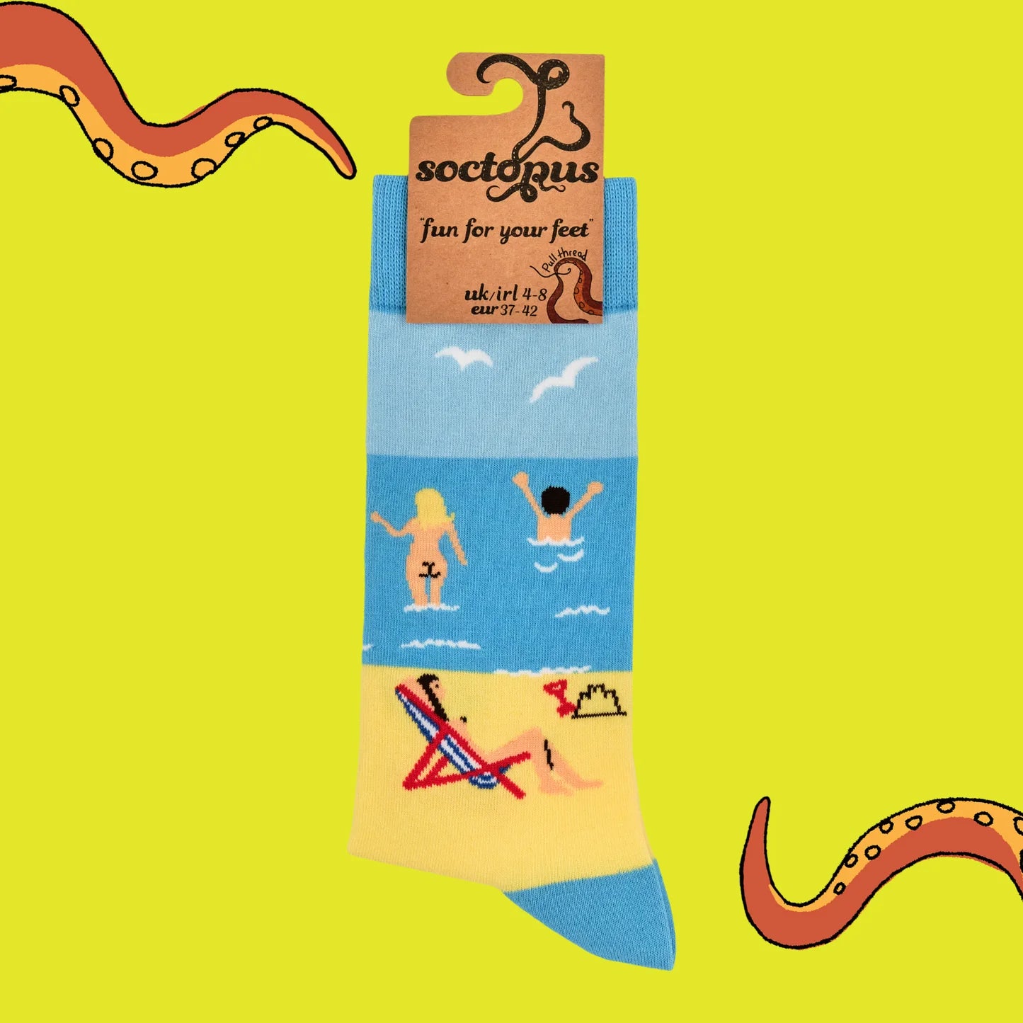 Sokken Life Is A Beach (37-42) - Soctopus