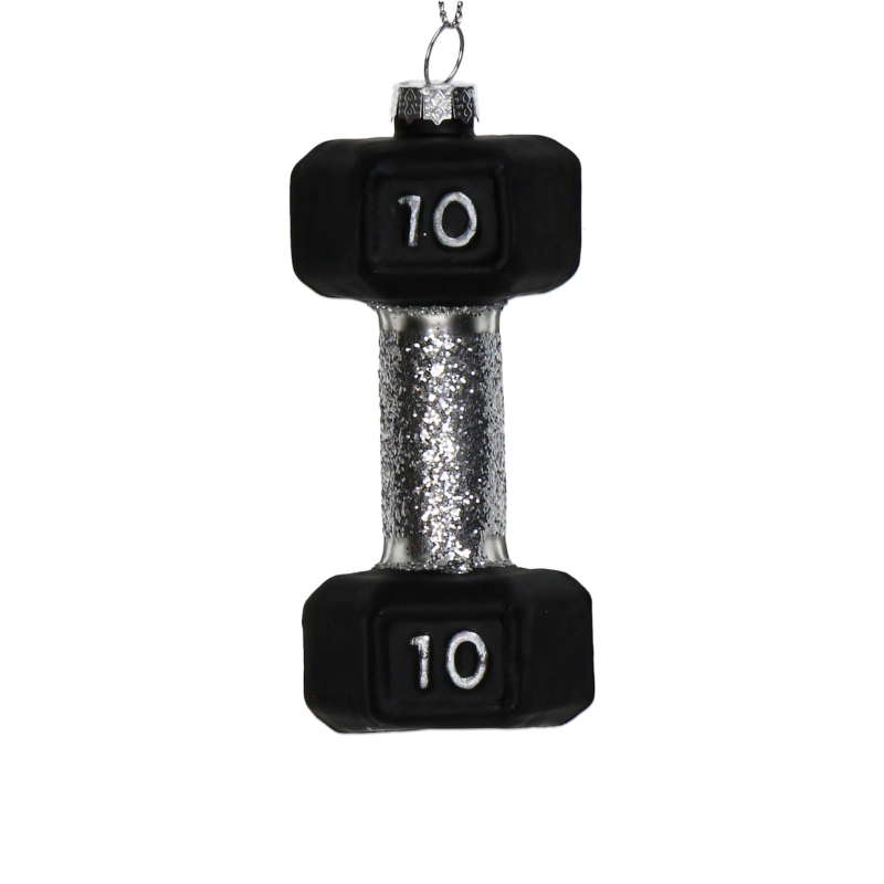 Christmas Ornament Dumbbell Black - Kersten