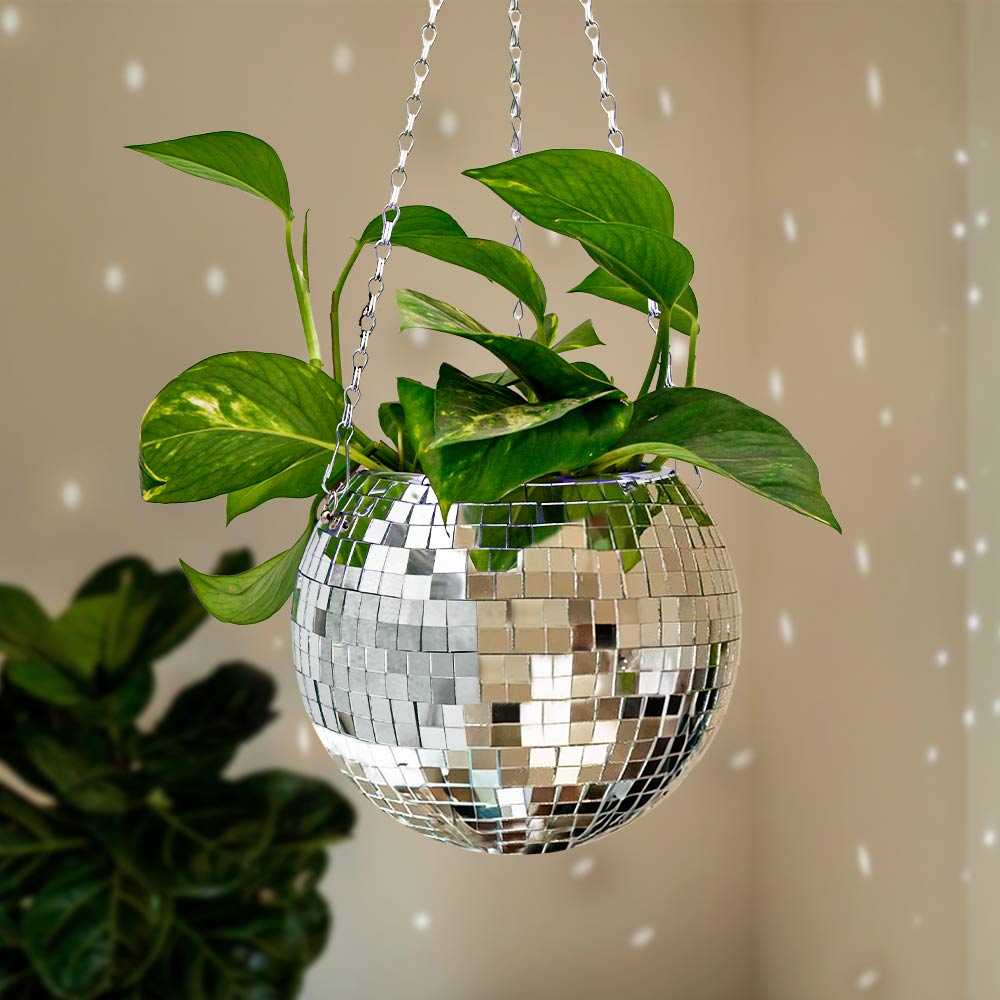 Hanging pot Disco ball