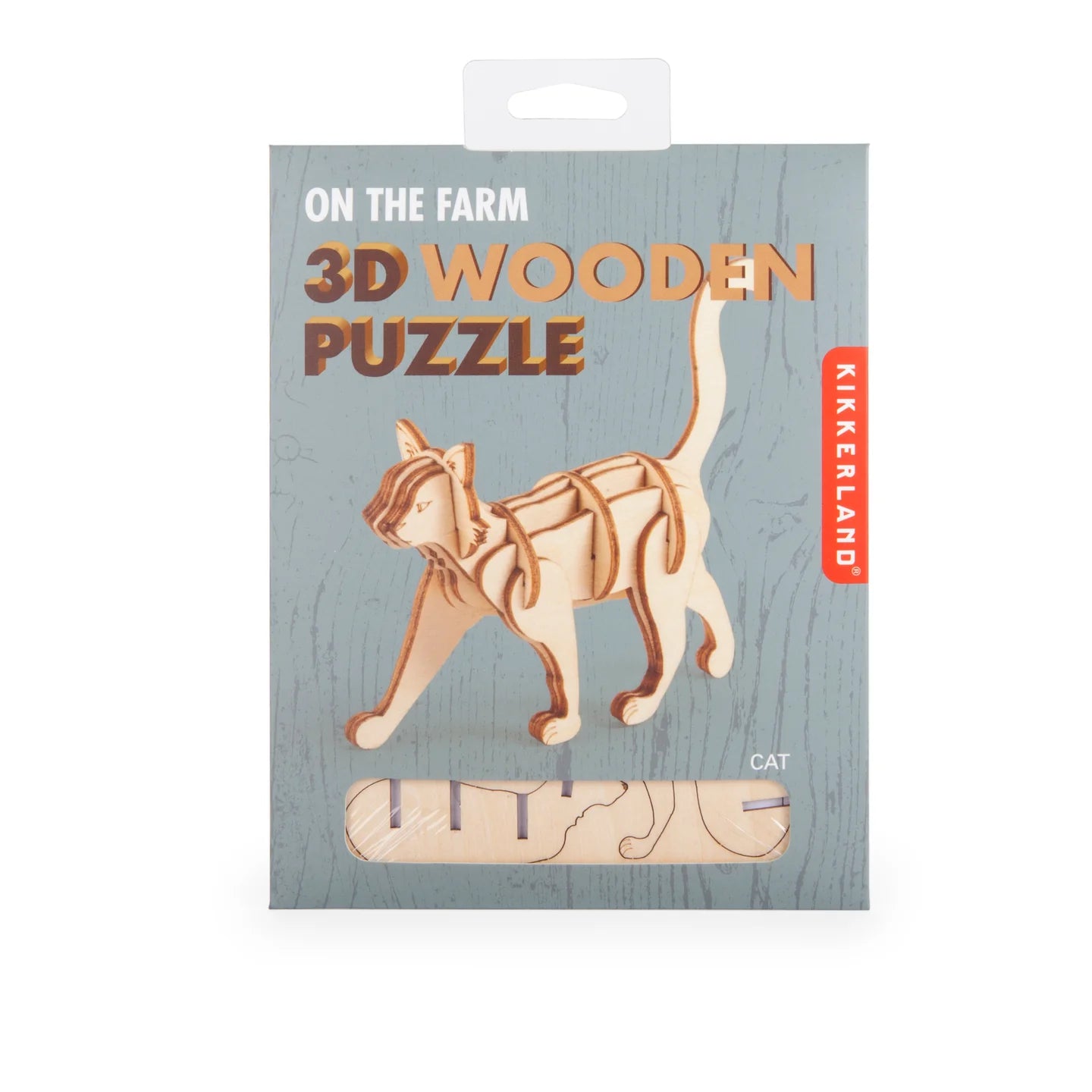 Puzzle Cat 3D Wood - Kikkerland