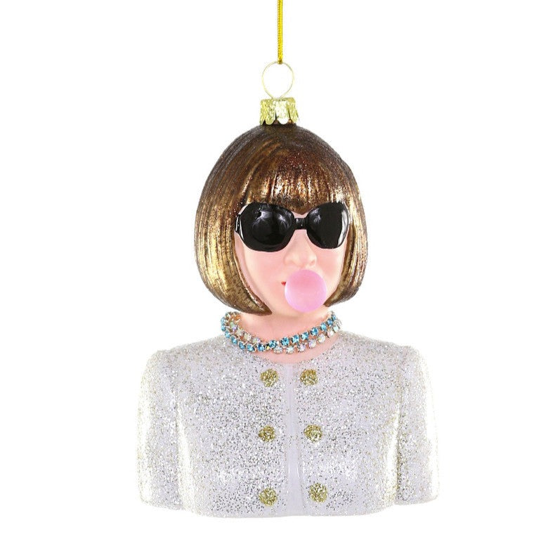 Christmas Ornament Anna Wintour with Bubble Gum - Cody Foster