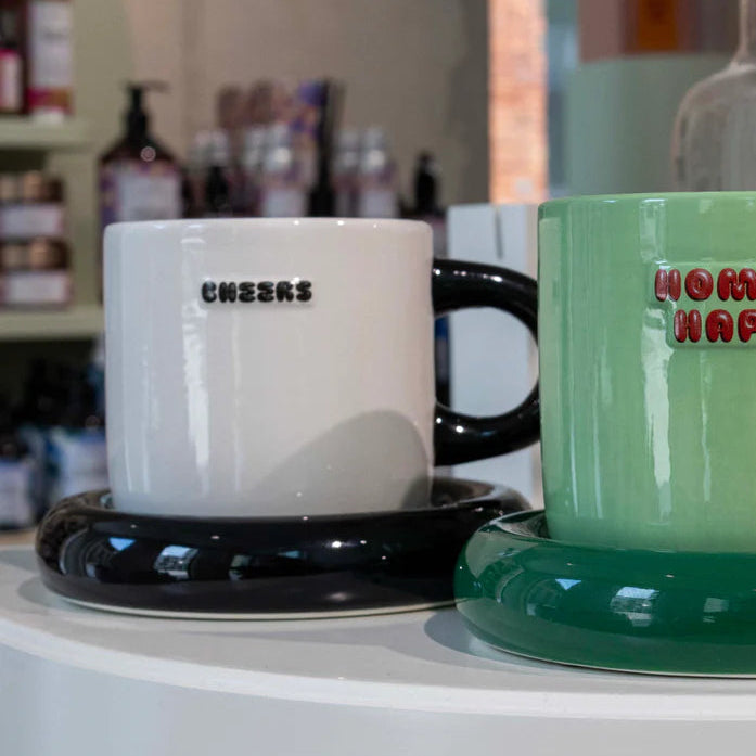 Mug &amp; Saucer Cheers - Gift Label