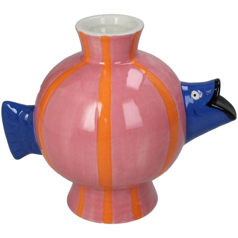 Vase Fish Orange Pink Blue - Kersten 