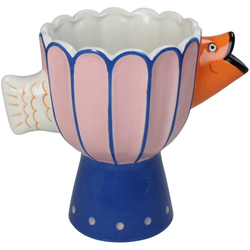 Plant pot Fish Orange Pink Blue - Kersten 