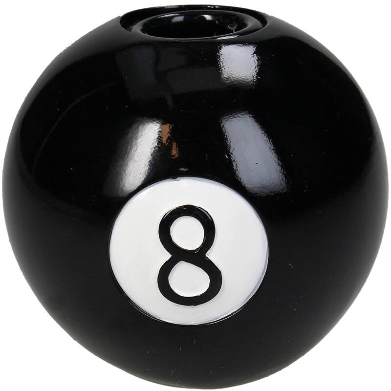 Kandelaar Snookerbal Zwart – Kersten