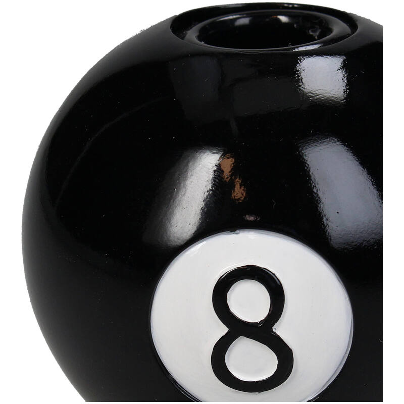 Kandelaar Snookerbal Zwart – Kersten
