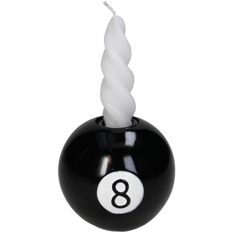 Kandelaar Snookerbal Zwart – Kersten