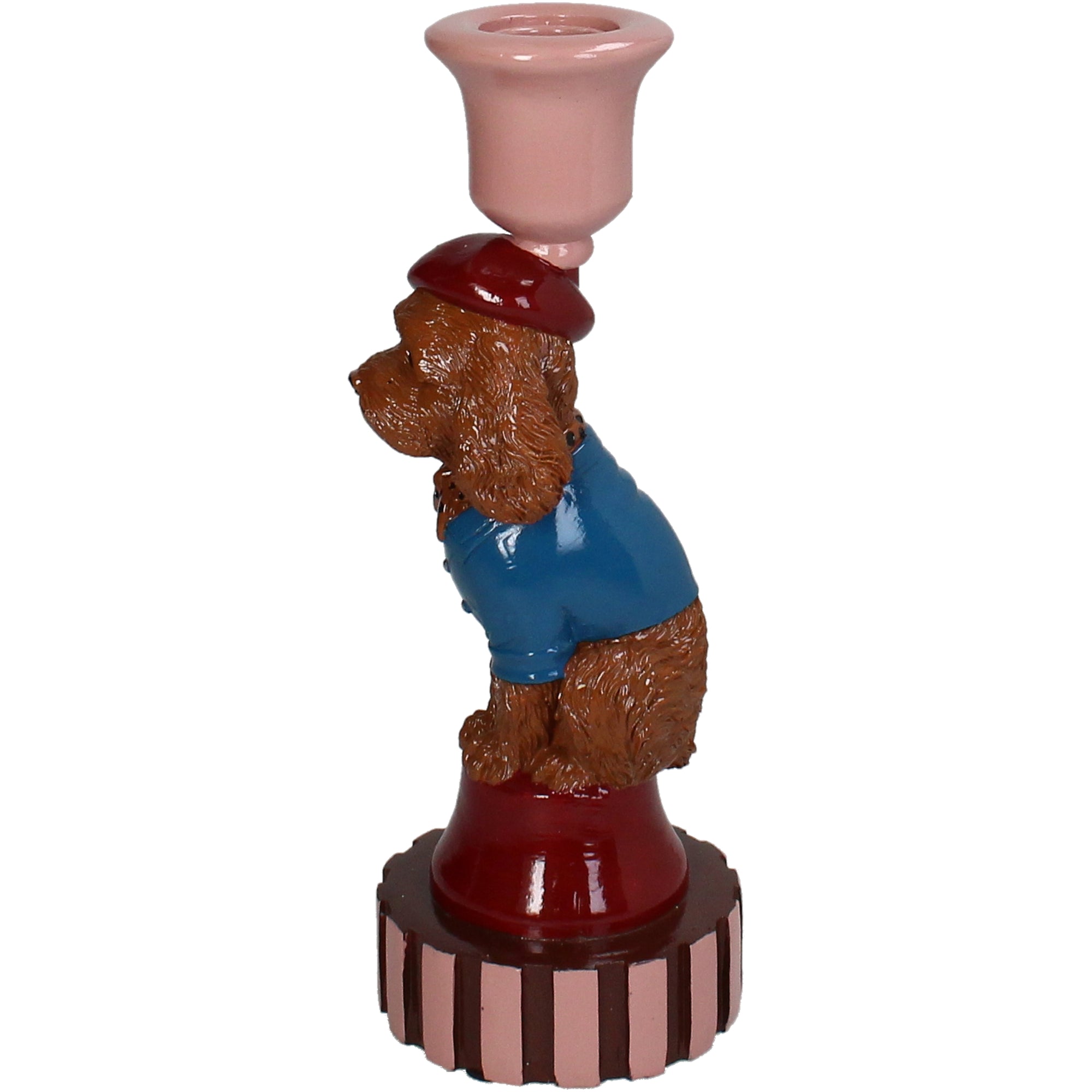 Kandelaar Hond met Blauw Shirt – Kersten