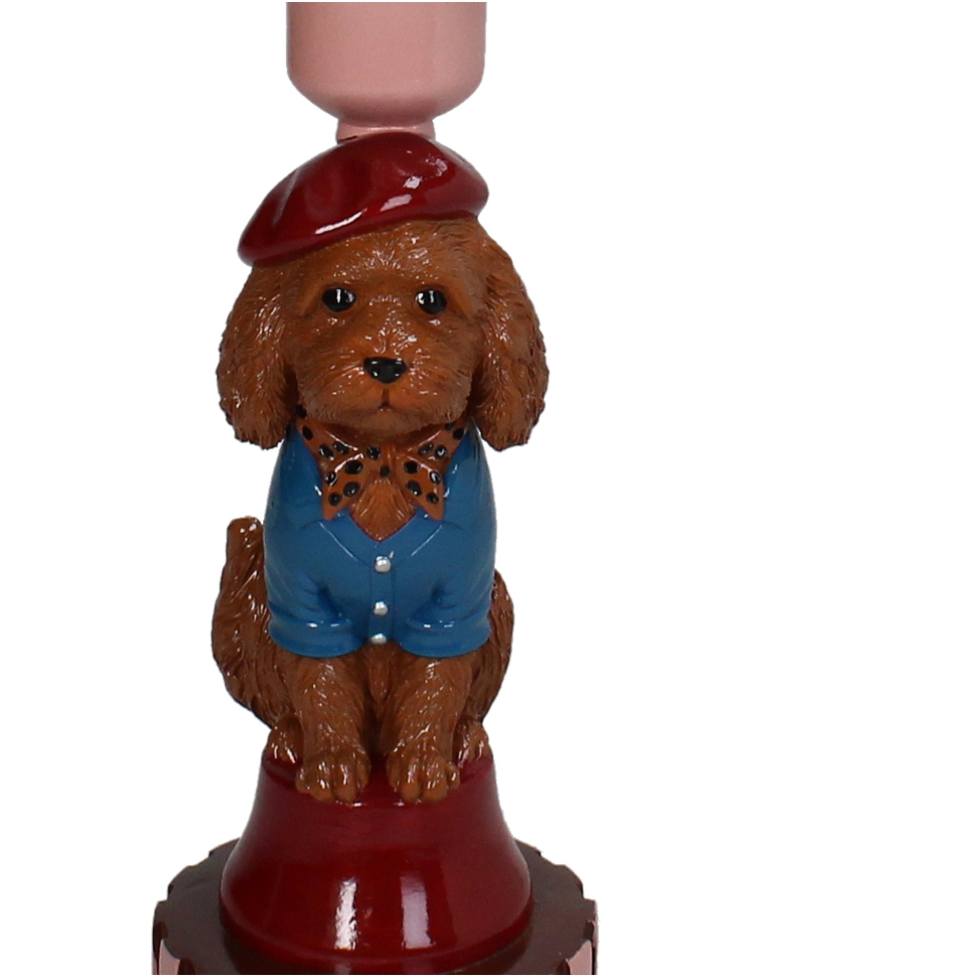 Kandelaar Hond met Blauw Shirt – Kersten