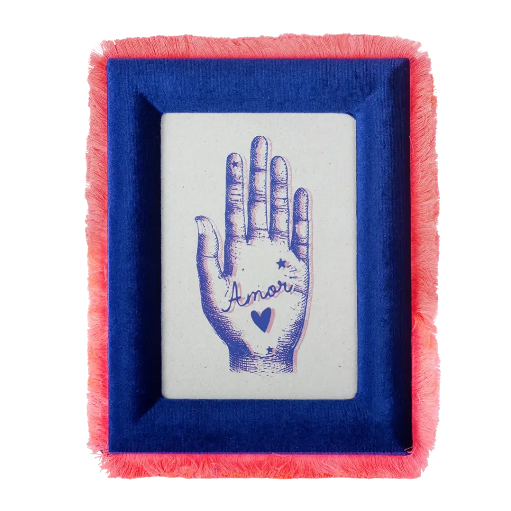 Fotolijst Velvet Royal Hand Blue - Kitsch Kitchen
