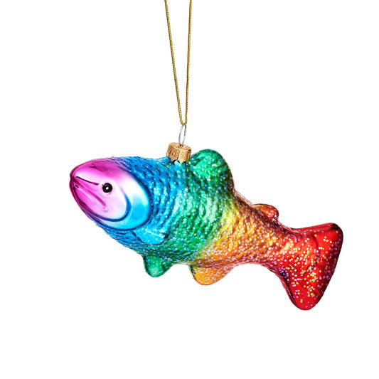 Rainbow Fish Ornament - Sass &amp; Belle 