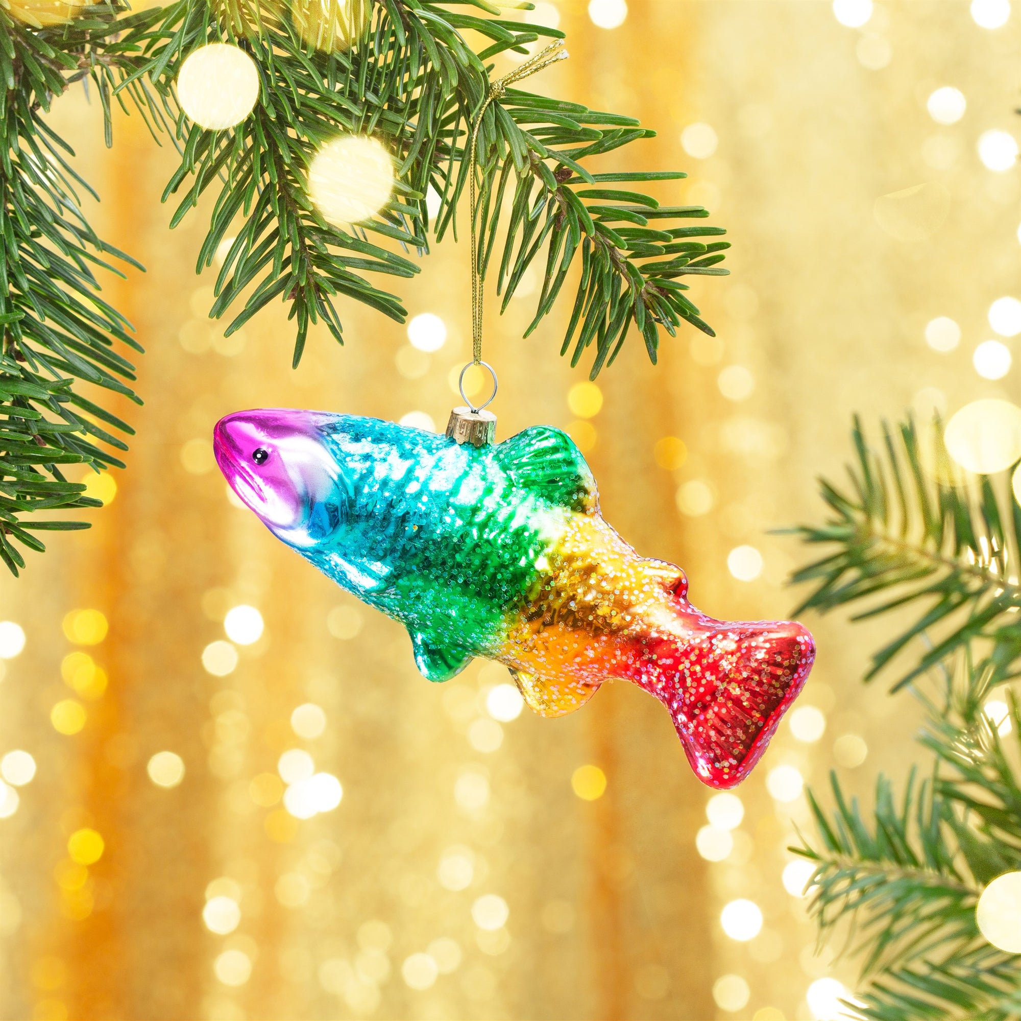 Rainbow Fish Ornament - Sass &amp; Belle 