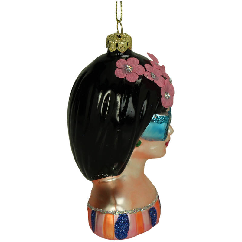 Kerst Ornament Lady Fashion Blauwe Bril – Kersten
