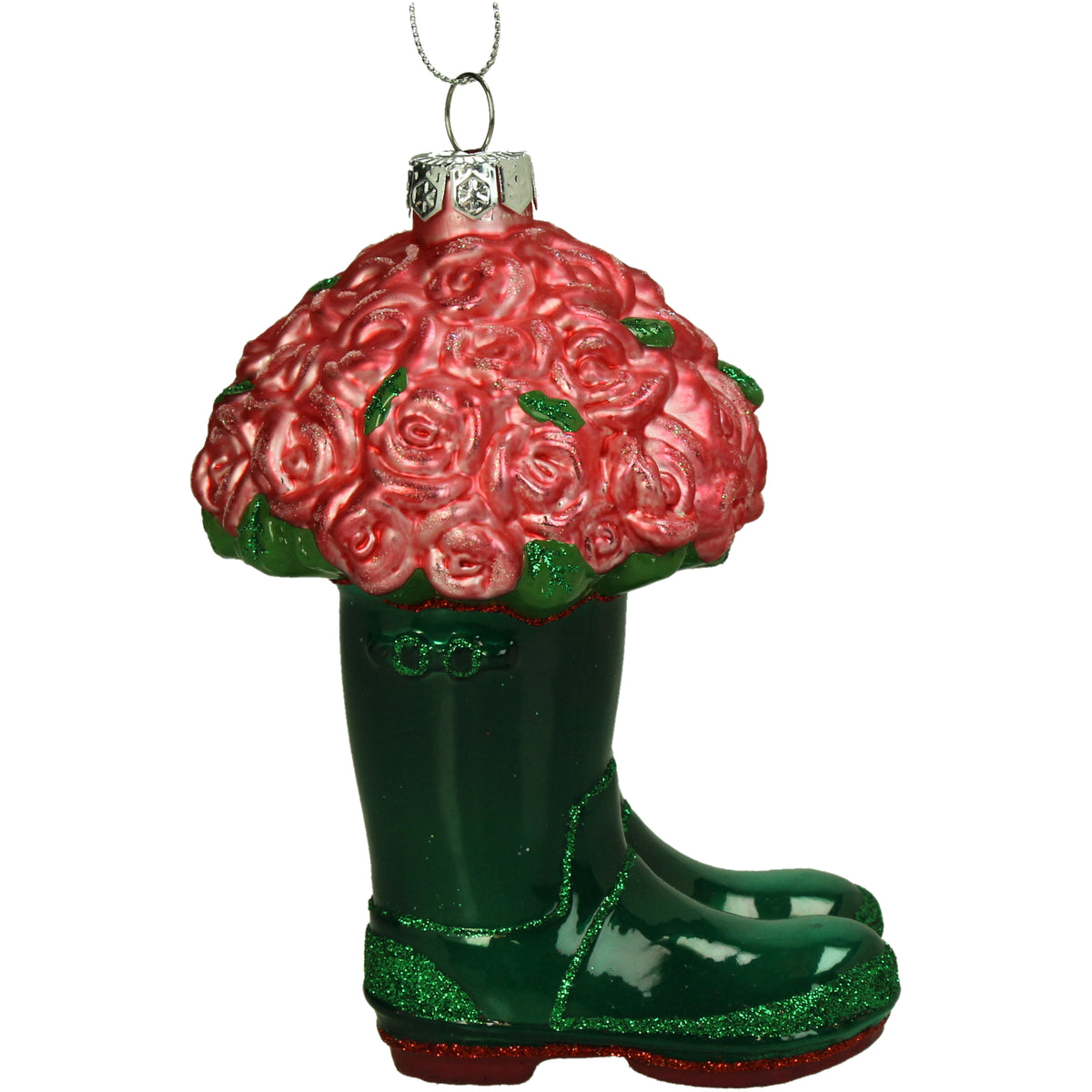Kerst Ornament Regenlaarzen met Rozen - Kersten