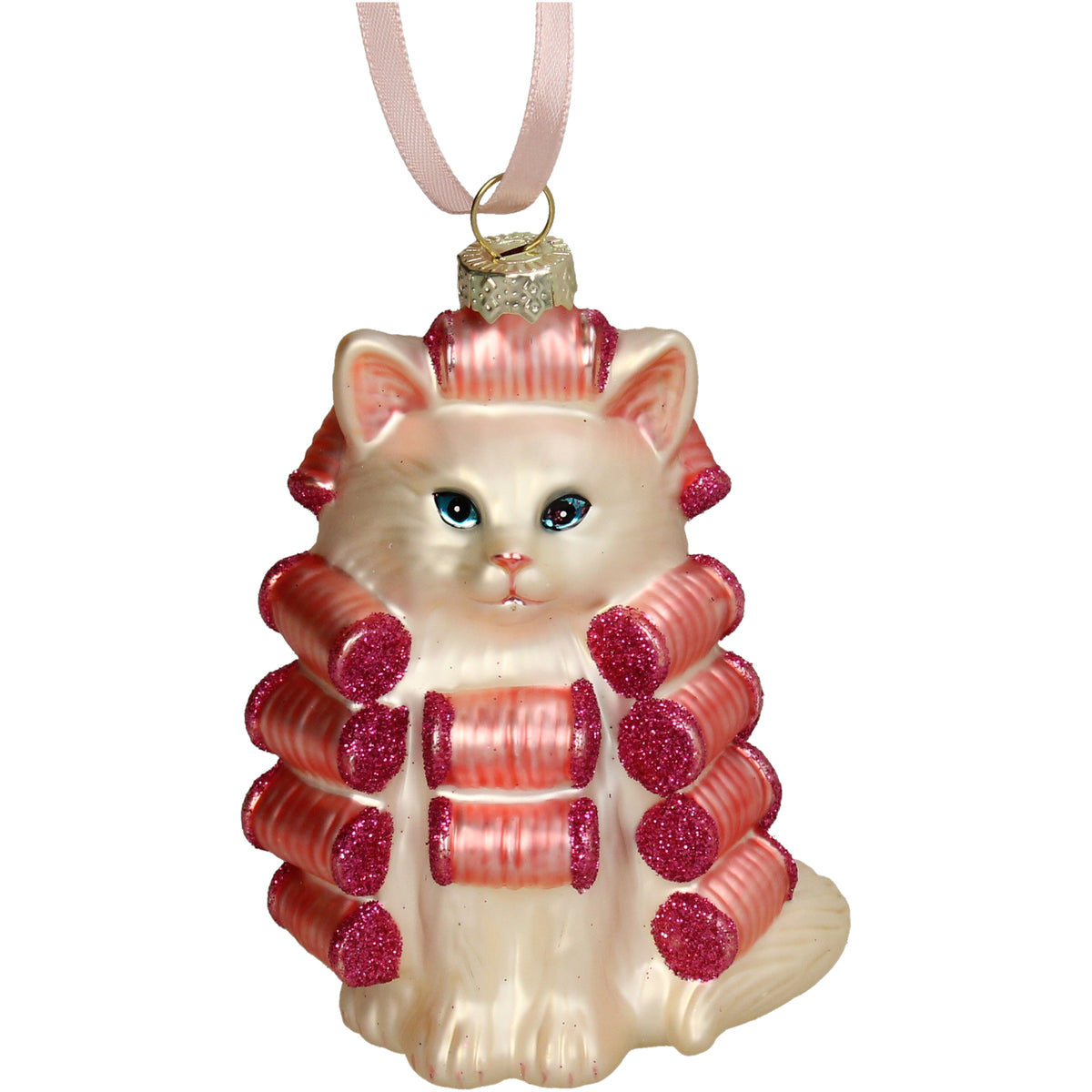 Kerst Ornament Kat met Krulspelden - Kersten