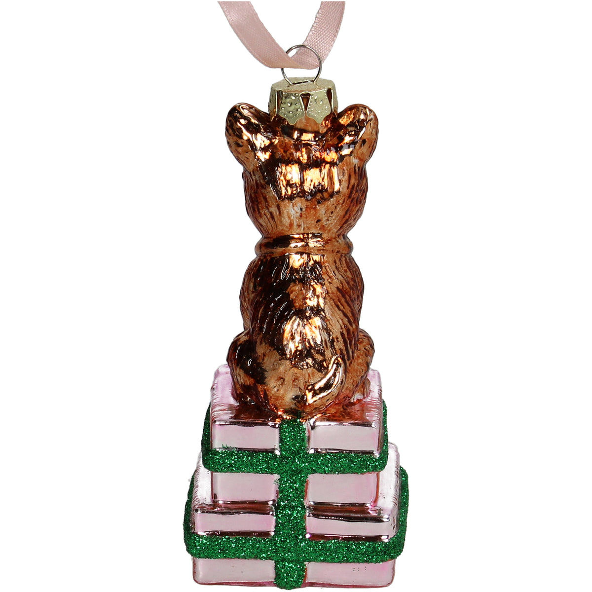 Kerst Ornament Hond met Cadeaus - Kersten
