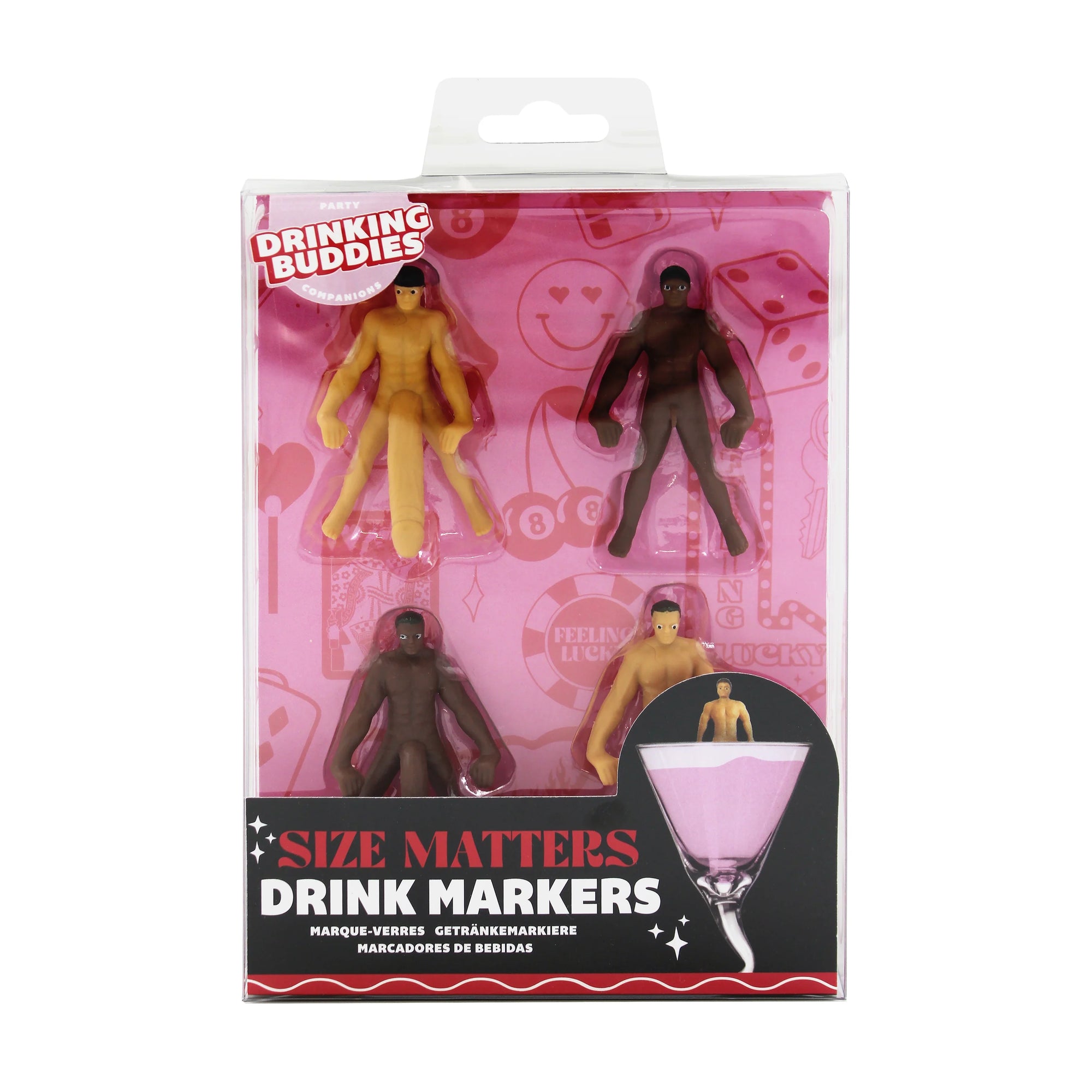 Glasdecoratie Size Matters Drinking Buddies - NPW