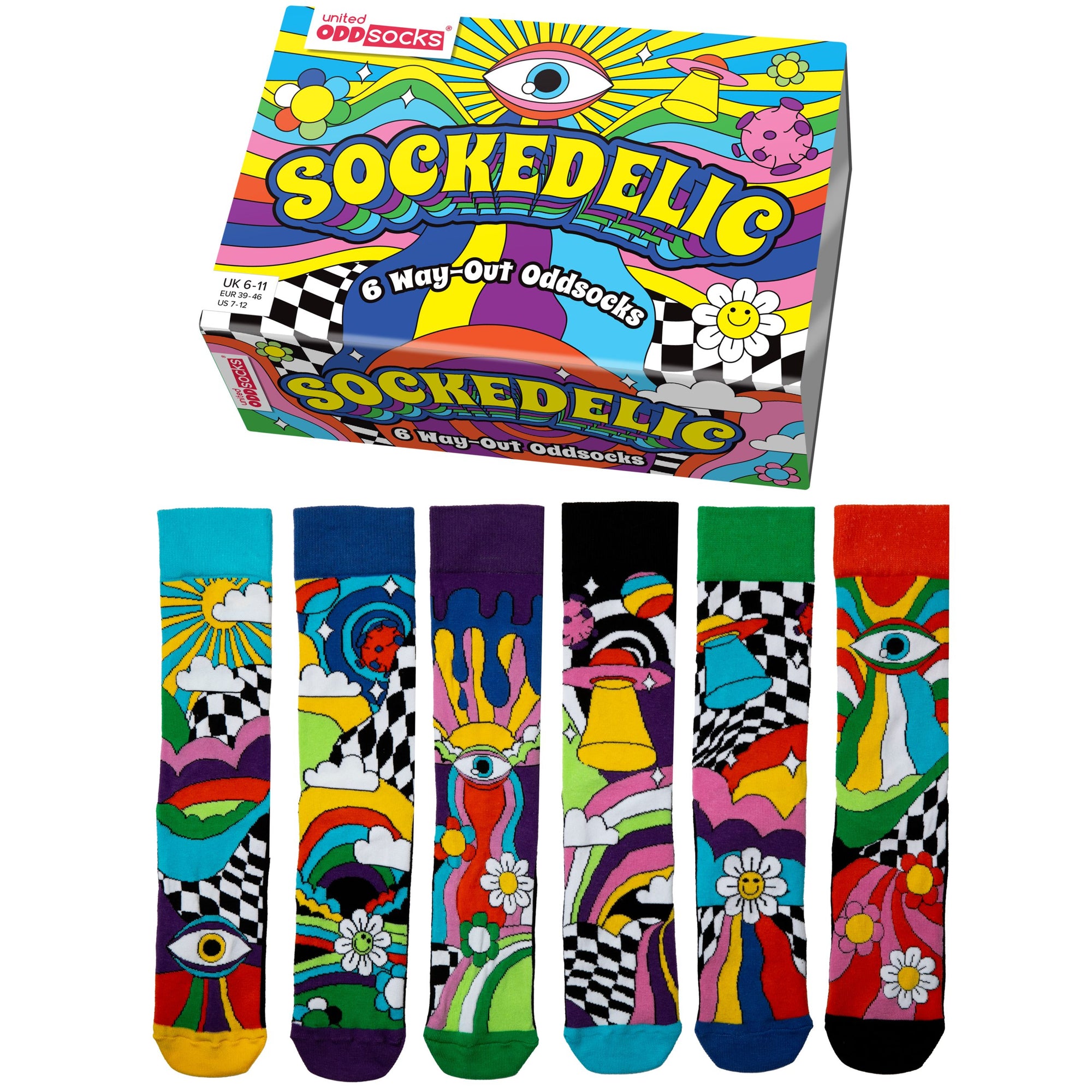 Sockedelic Sokken Set van 6 - Oddsocks