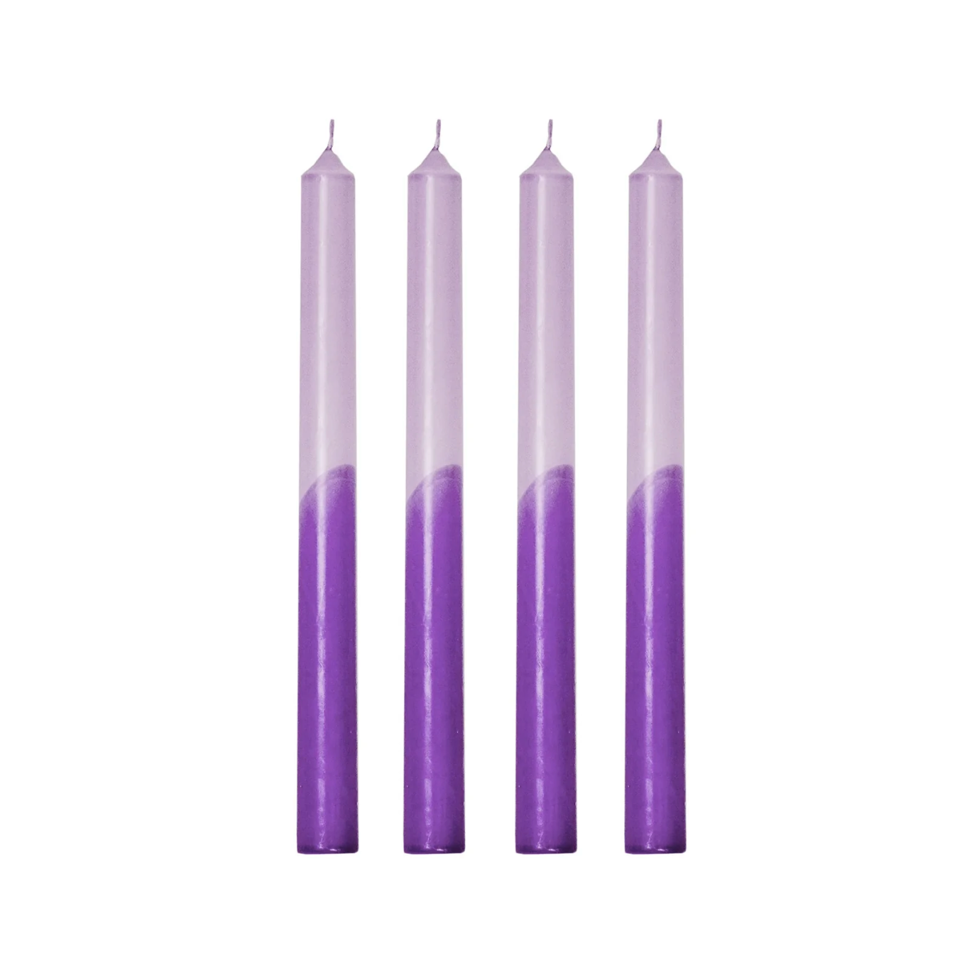 Candles Dip Dye Lilac/Purple (4 pieces) - House Vitamin