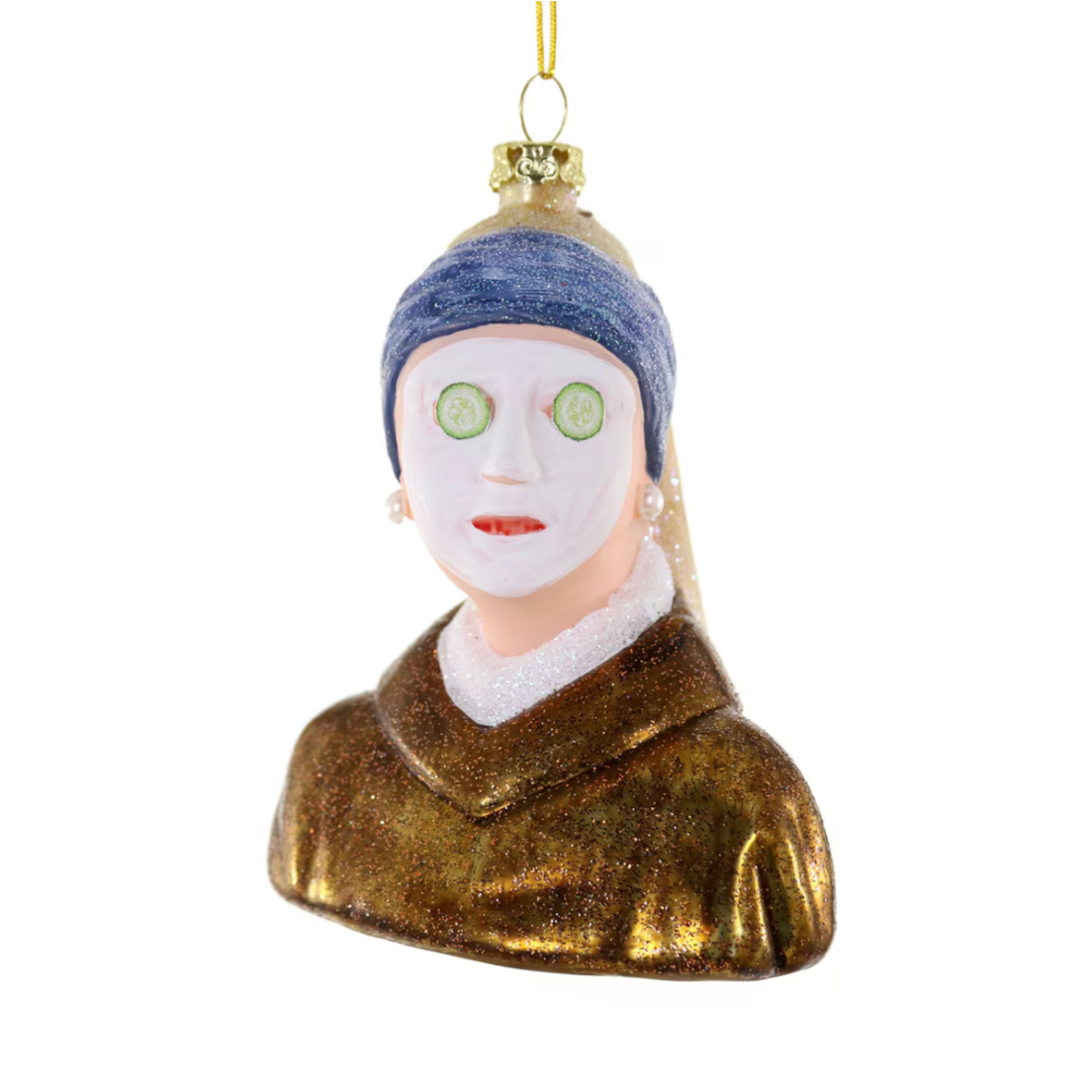 Christmas Ornament Relaxed Girl Pearl Earring - Cody Foster